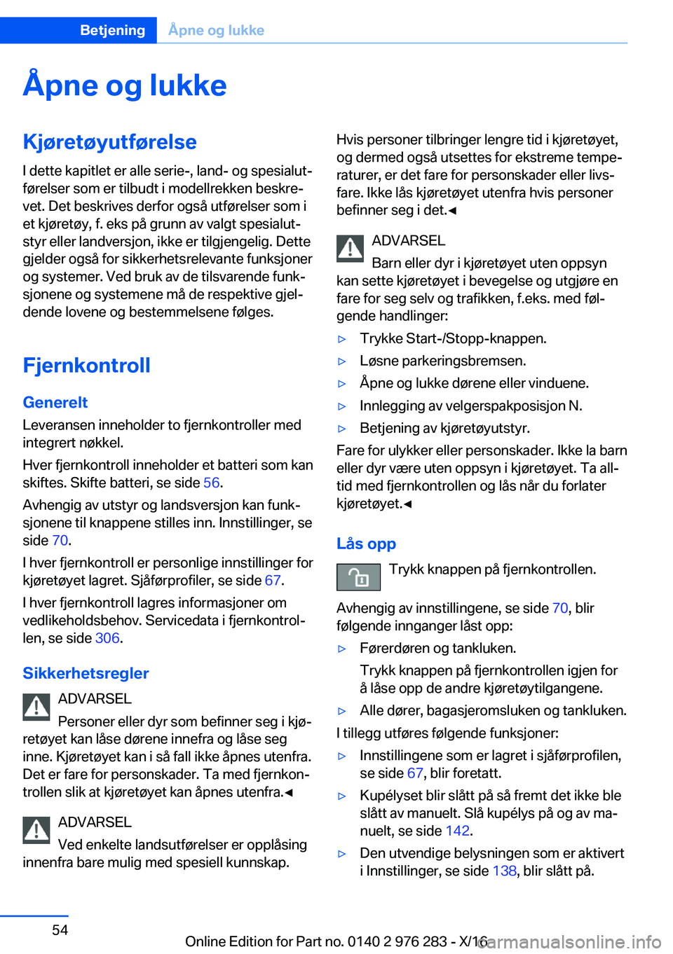 BMW 7 SERIES 2017  InstruksjonsbØker (in Norwegian) �
