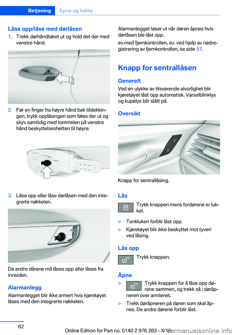 BMW 7 SERIES 2017  InstruksjonsbØker (in Norwegian) �L�å�s�e��o�p�p�/�l�å�s�e��m�e�d��d�