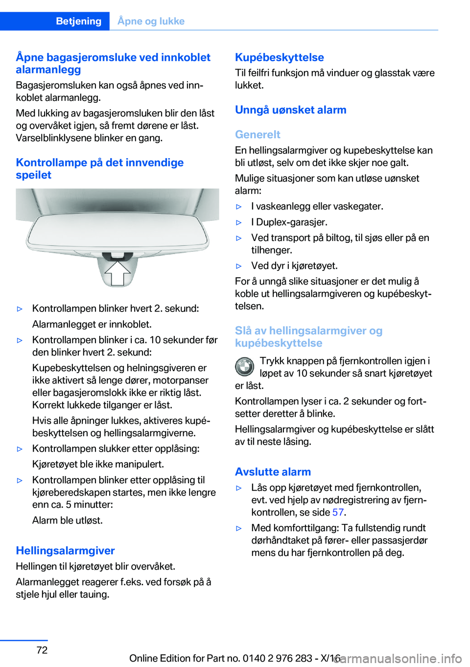 BMW 7 SERIES 2017  InstruksjonsbØker (in Norwegian) �