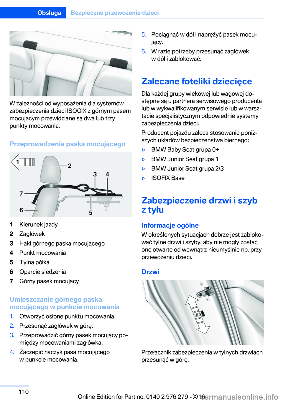 BMW 7 SERIES 2017  Instrukcja obsługi (in Polish) �W� �z�a�l�e 9�n�o �c�i� �o�d� �w�y�p�o�s�a 9�e�n�i�a� �d�l�a� �s�y�s�t�e�m�