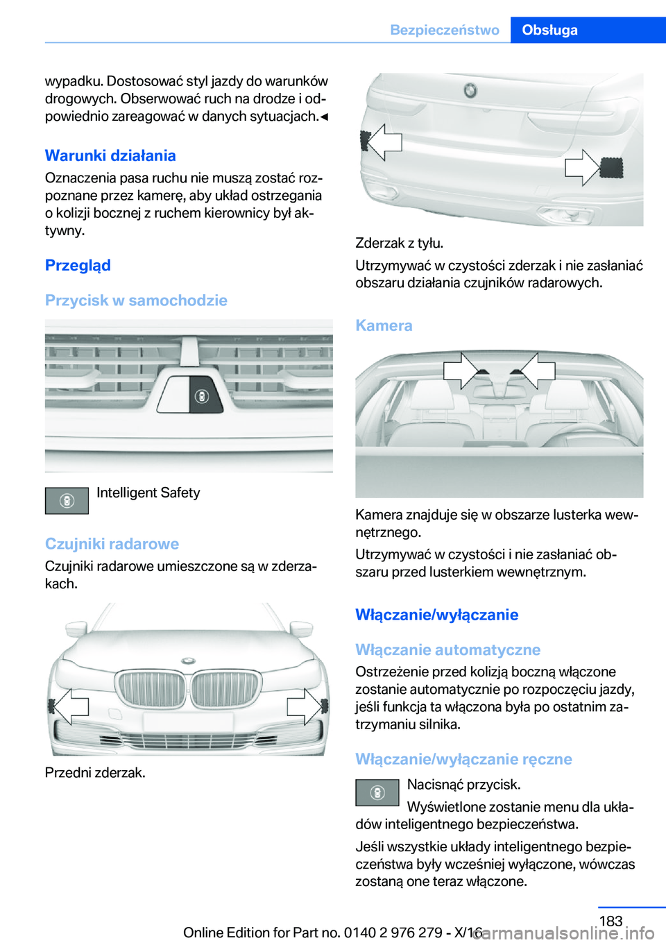 BMW 7 SERIES 2017  Instrukcja obsługi (in Polish) �w�y�p�a�d�k�u�.� �D�o�s�t�o�s�o�w�a�