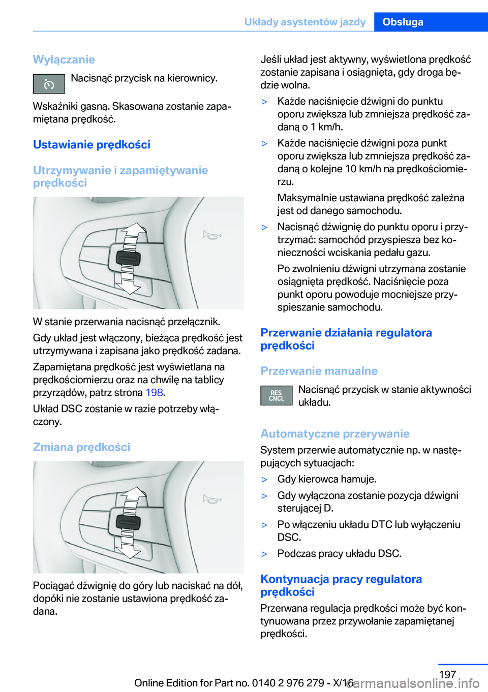 BMW 7 SERIES 2017  Instrukcja obsługi (in Polish) �W�y�ł�