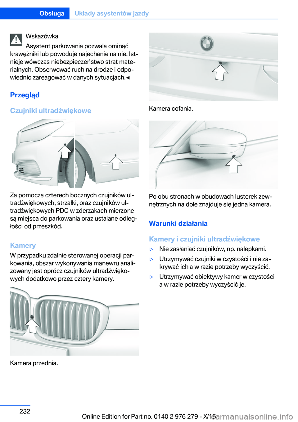 BMW 7 SERIES 2017  Instrukcja obsługi (in Polish) �W�s�k�a�z�