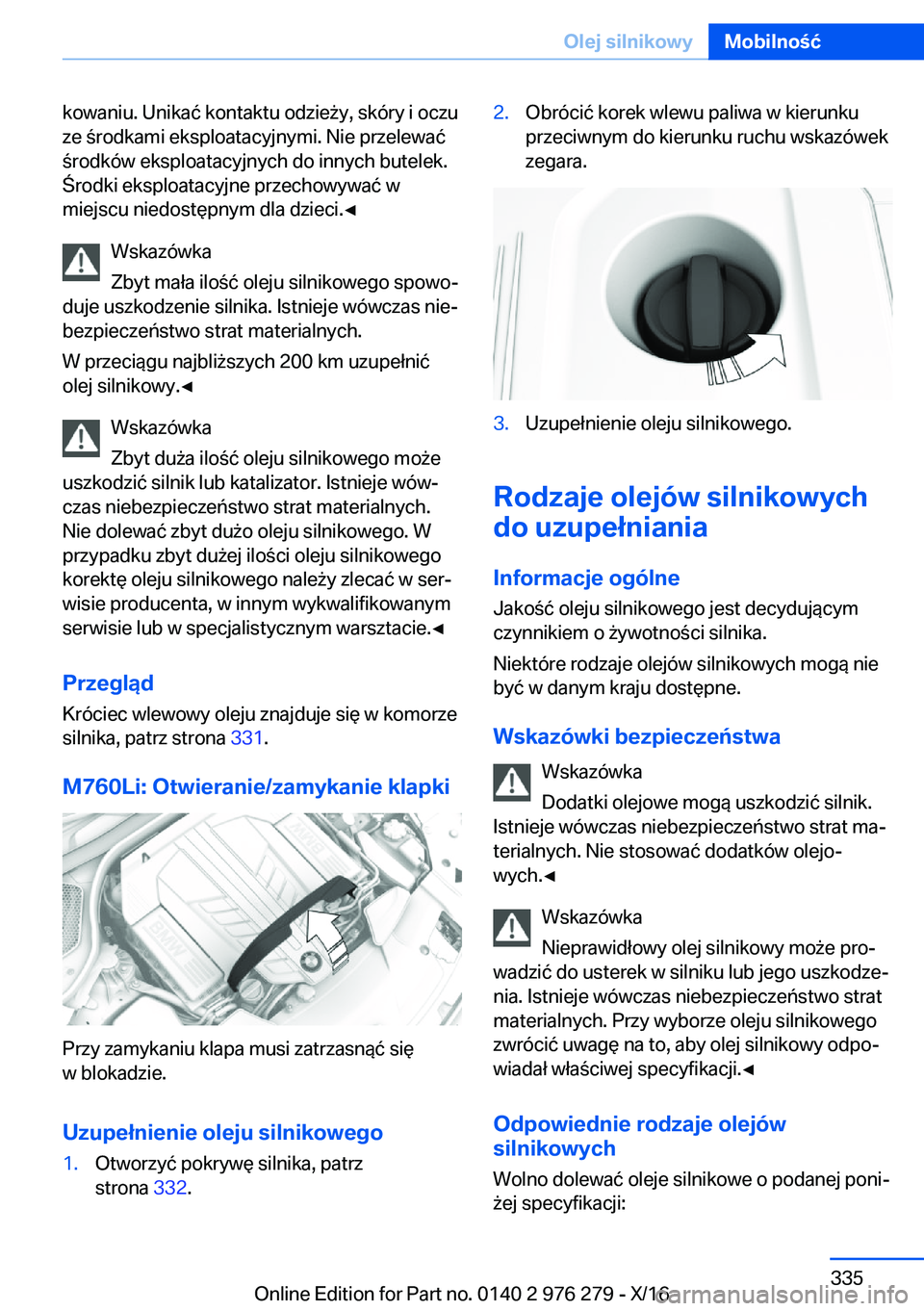 BMW 7 SERIES 2017  Instrukcja obsługi (in Polish) �k�o�w�a�n�i�u�.� �U�n�i�k�a�