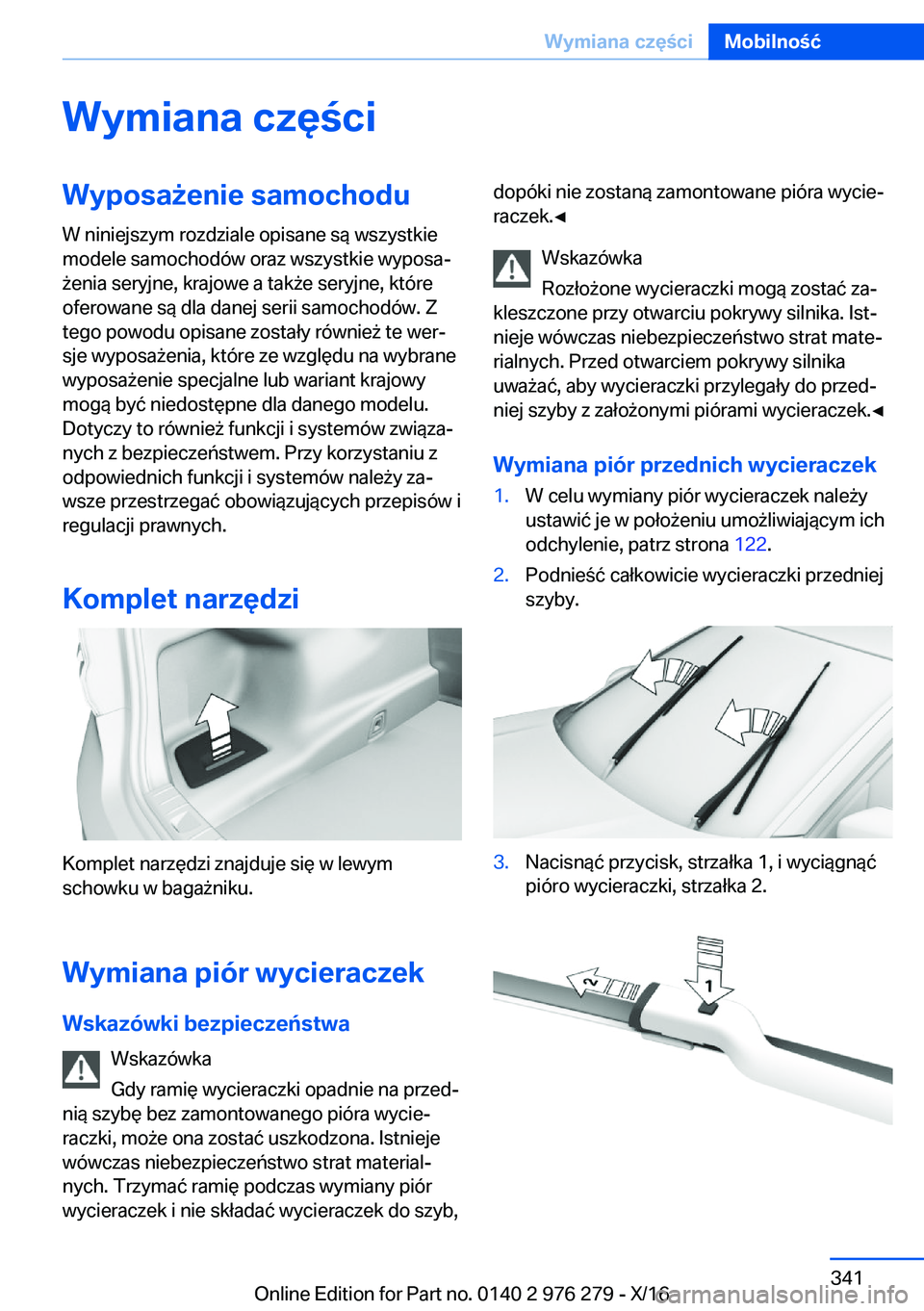 BMW 7 SERIES 2017  Instrukcja obsługi (in Polish) �W�y�m�i�a�n�a��c�z�