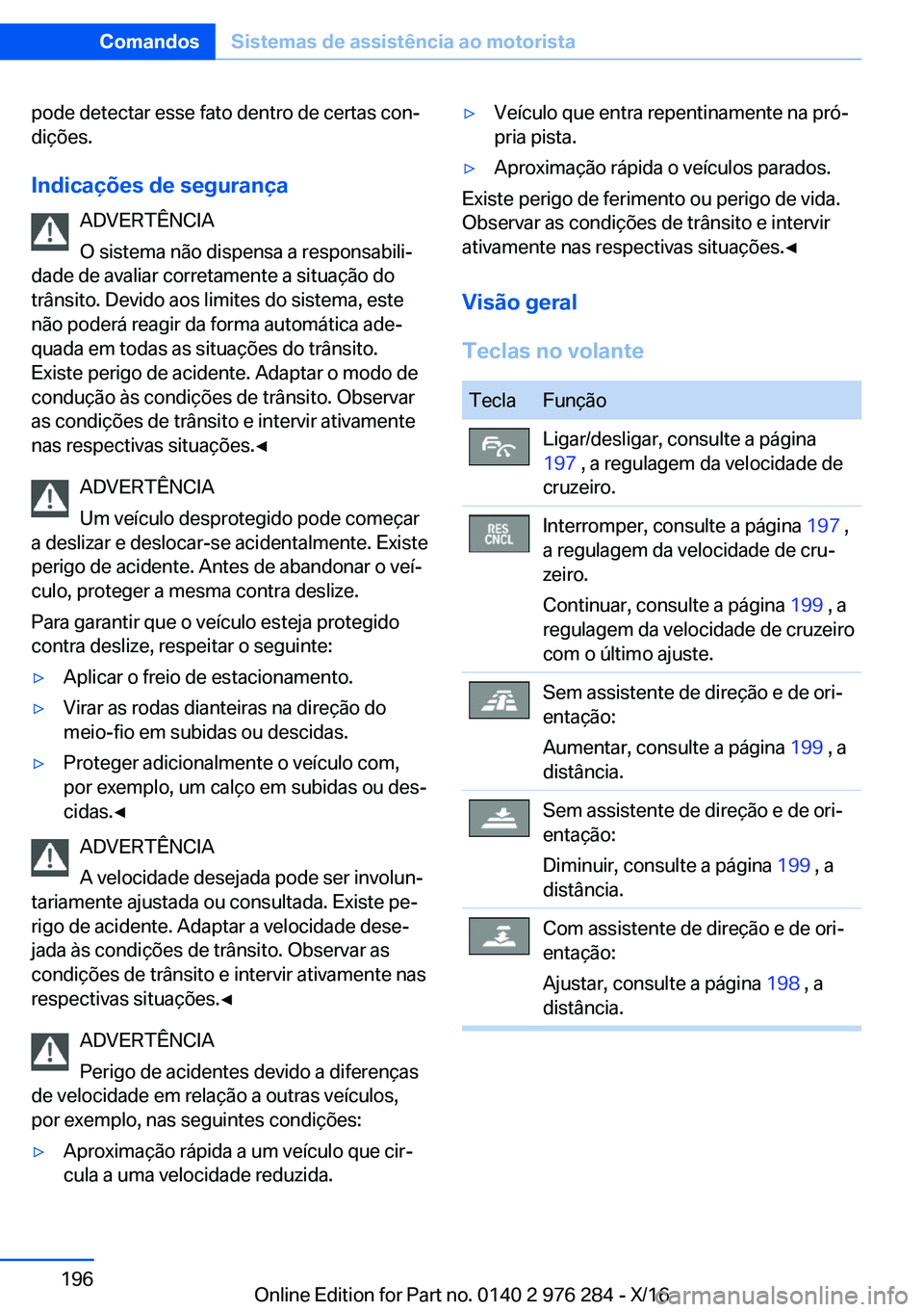 BMW 7 SERIES 2017  Manual do condutor (in Portuguese) �p�o�d�e� �d�e�t�e�c�t�a�r� �e�s�s�e� �f�a�t�o� �d�e�n�t�r�o� �d�e� �c�e�r�t�a�s� �c�o�nª�d�i�ç�õ�e�s�.
�I�n�d�i�c�a�
