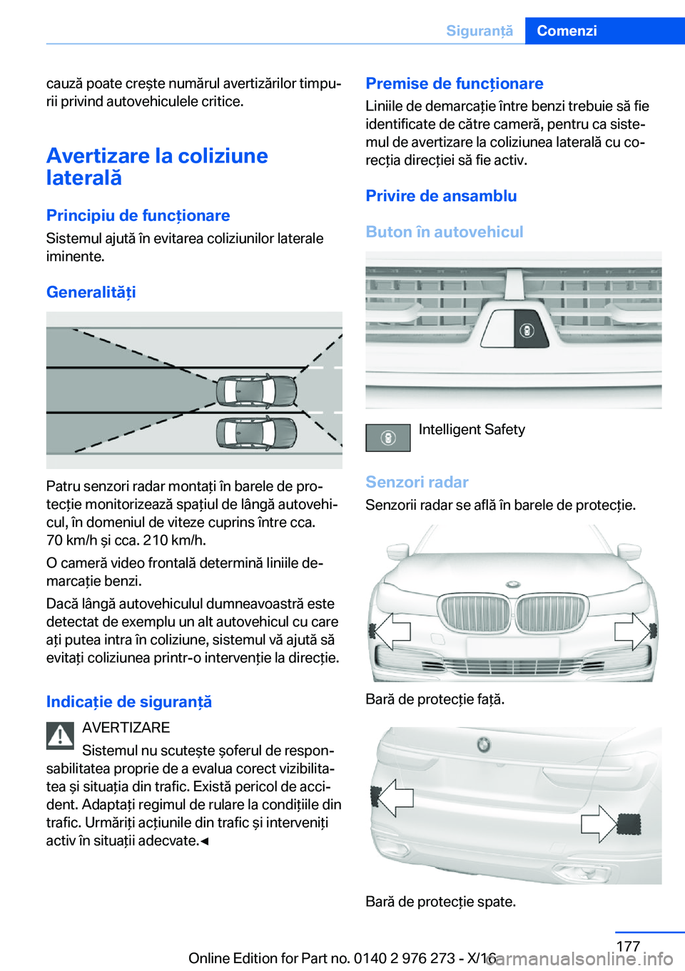 BMW 7 SERIES 2017  Ghiduri De Utilizare (in Romanian) �c�a�u�z�