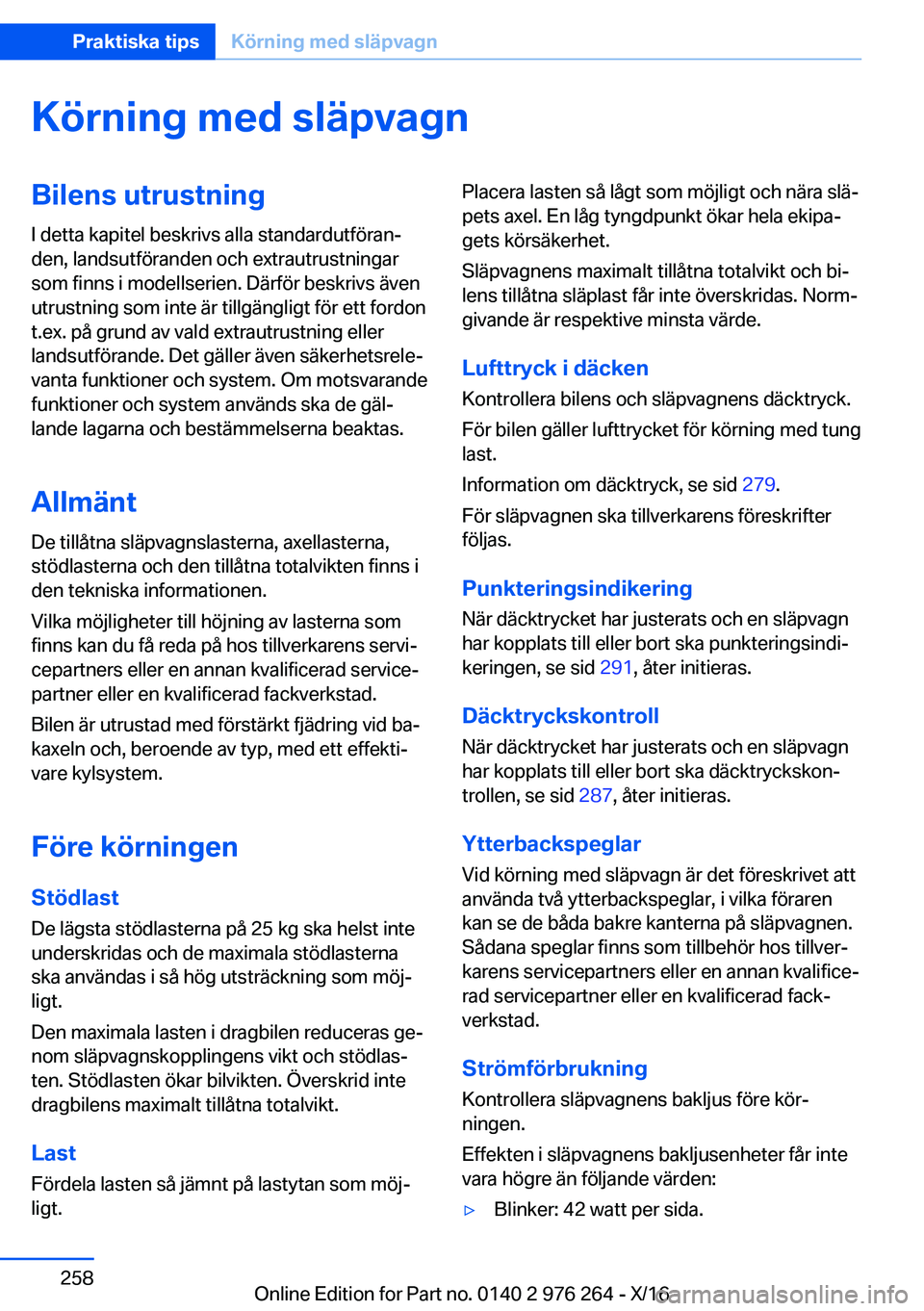 BMW 7 SERIES 2017  InstruktionsbÖcker (in Swedish) �K�