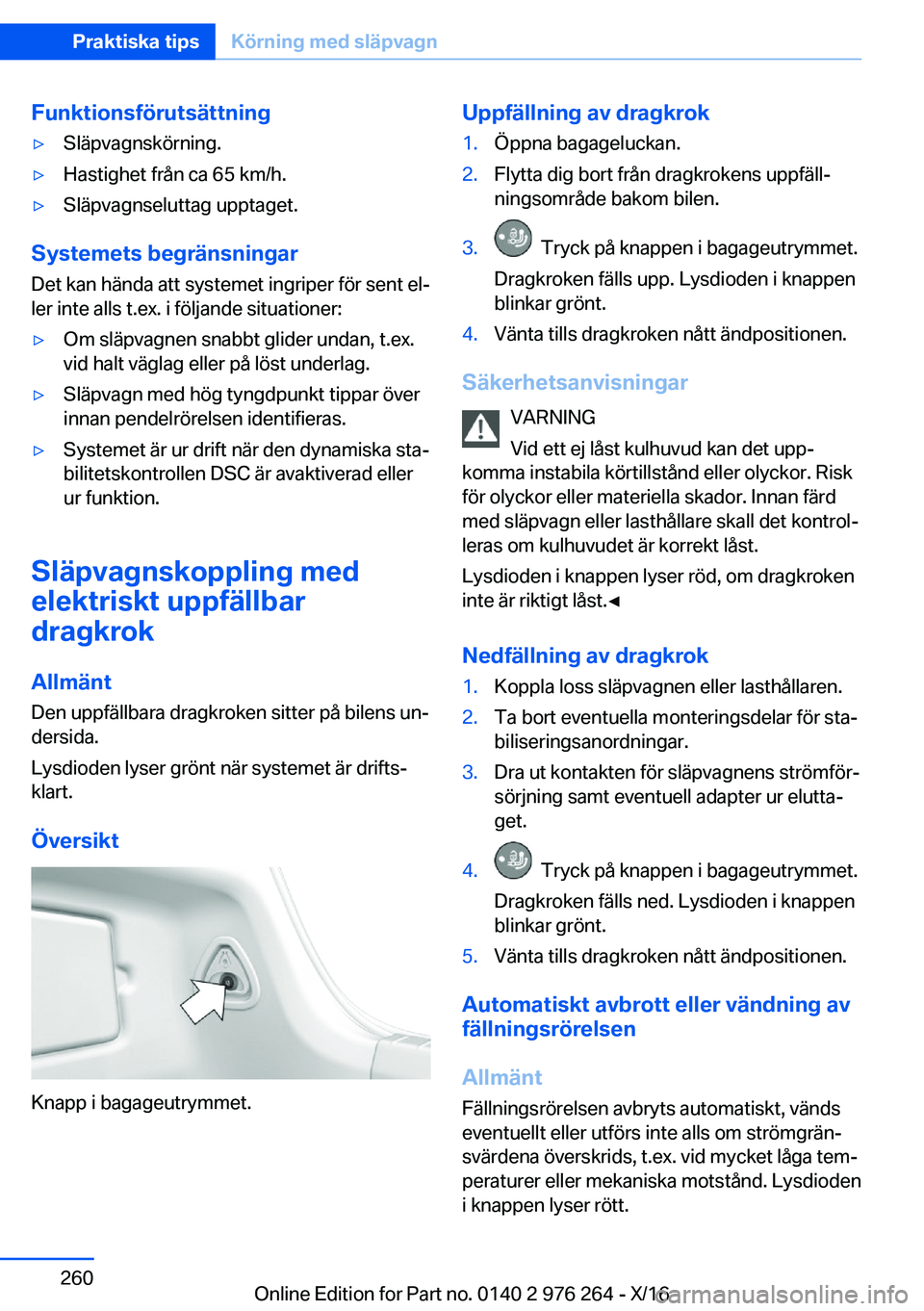 BMW 7 SERIES 2017  InstruktionsbÖcker (in Swedish) �F�u�n�k�t�i�o�n�s�f�