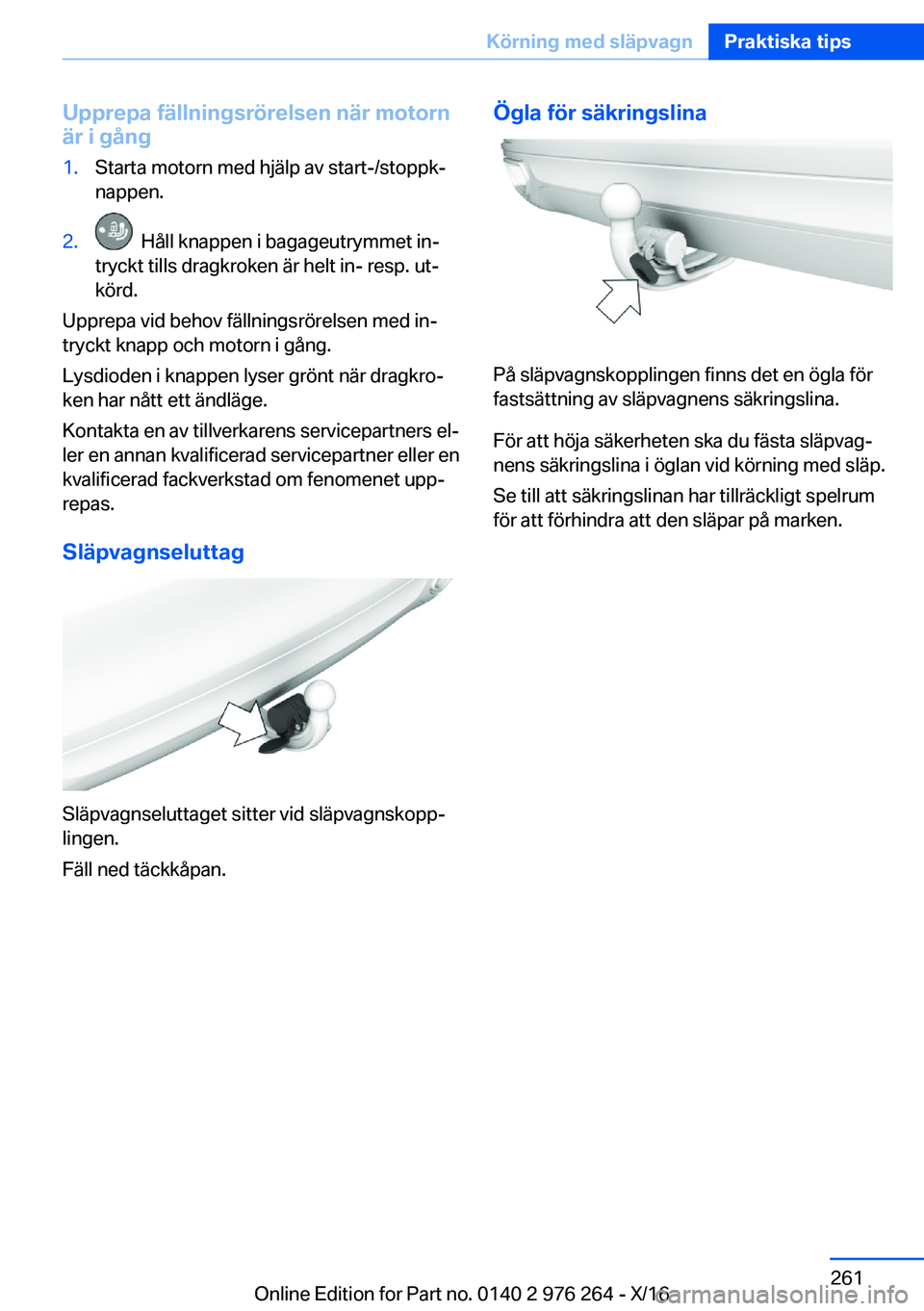 BMW 7 SERIES 2017  InstruktionsbÖcker (in Swedish) �U�p�p�r�e�p�a��f�ä�l�l�n�i�n�g�s�r�