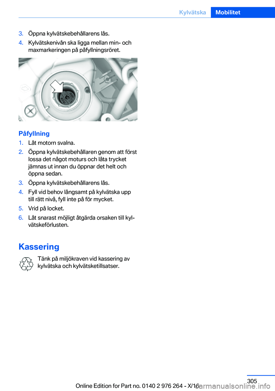 BMW 7 SERIES 2017  InstruktionsbÖcker (in Swedish) �3�.�