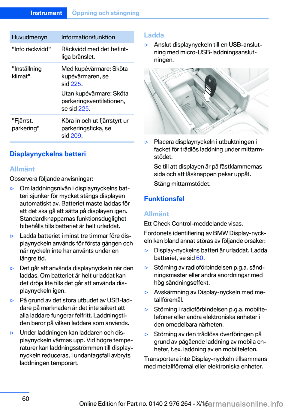 BMW 7 SERIES 2017  InstruktionsbÖcker (in Swedish) �H�u�v�u�d�m�e�n�y�n�I�n�f�o�r�m�a�t�i�o�n�/�f�u�n�k�t�i�o�n�"�I�n�f�o� �r�ä�c�k�v�i�d�d�"�R�ä�c�k�v�i�d�d� �m�e�d� �d�e�t� �b�e�f�i�n�tj
�l�i�g�a� �b�r�ä�n�s�l�e�t�.�"�I�n�s�t�ä�l�l�