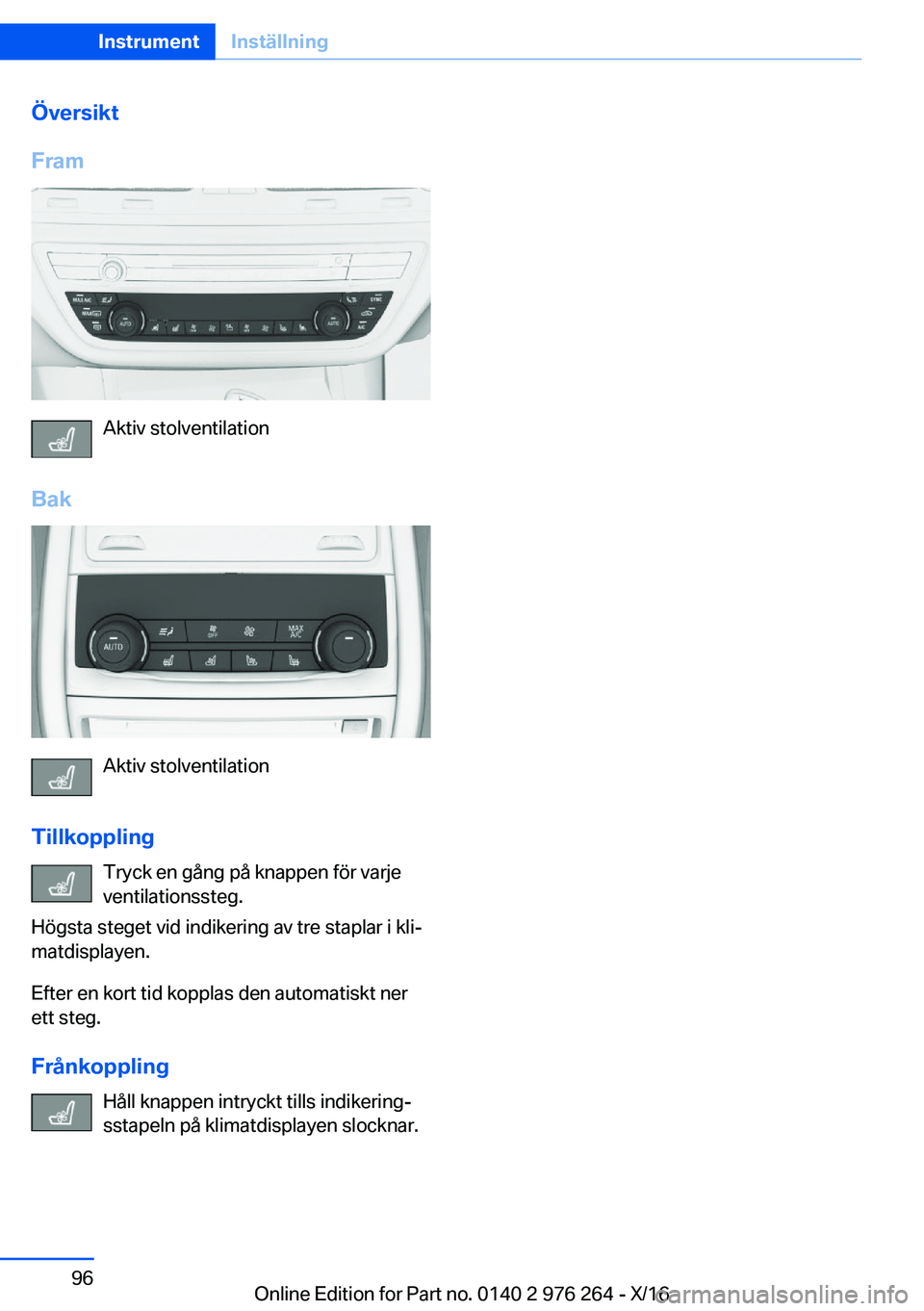 BMW 7 SERIES 2017  InstruktionsbÖcker (in Swedish) �