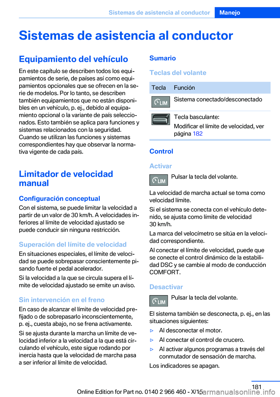 BMW 7 SERIES 2016  Manuales de Empleo (in Spanish) Sistemas de asistencia al conductorEquipamiento del vehículo
En este capítulo se describen todos los equi‐
pamientos de serie, de países así como equi‐
pamientos opcionales que se ofrecen en l