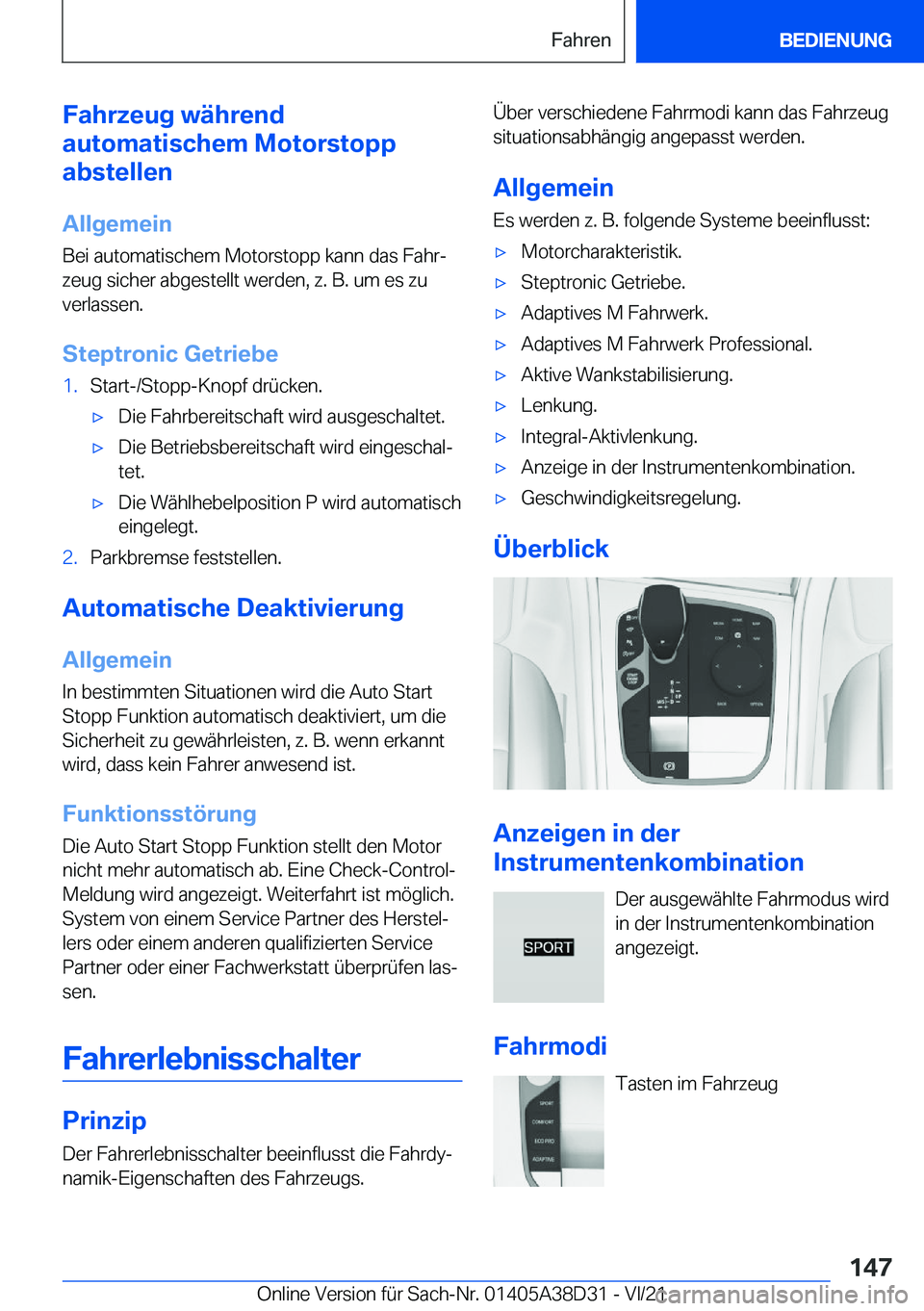 BMW 8 SERIES 2022  Betriebsanleitungen (in German) �F�a�h�r�z�e�u�g��w�