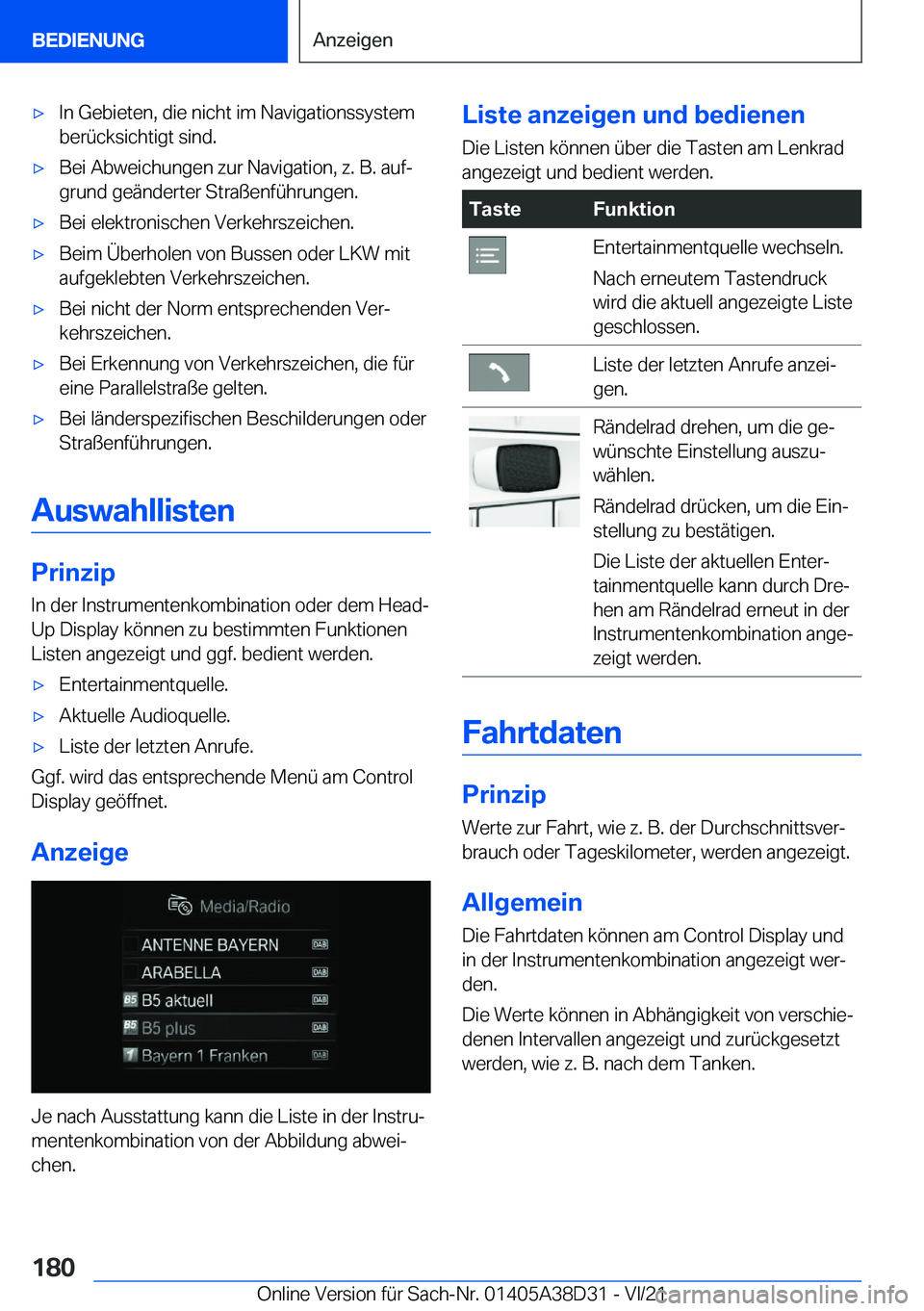 BMW 8 SERIES 2022  Betriebsanleitungen (in German) x�I�n��G�e�b�i�e�t�e�n�,��d�i�e��n�i�c�h�t��i�m��N�a�v�i�g�a�t�i�o�n�s�s�y�s�t�e�m�b�e�r�