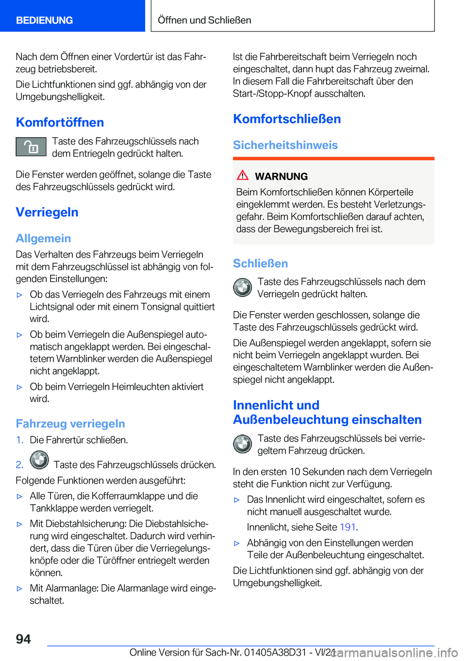 BMW 8 SERIES 2022  Betriebsanleitungen (in German) �N�a�c�h��d�e�m��