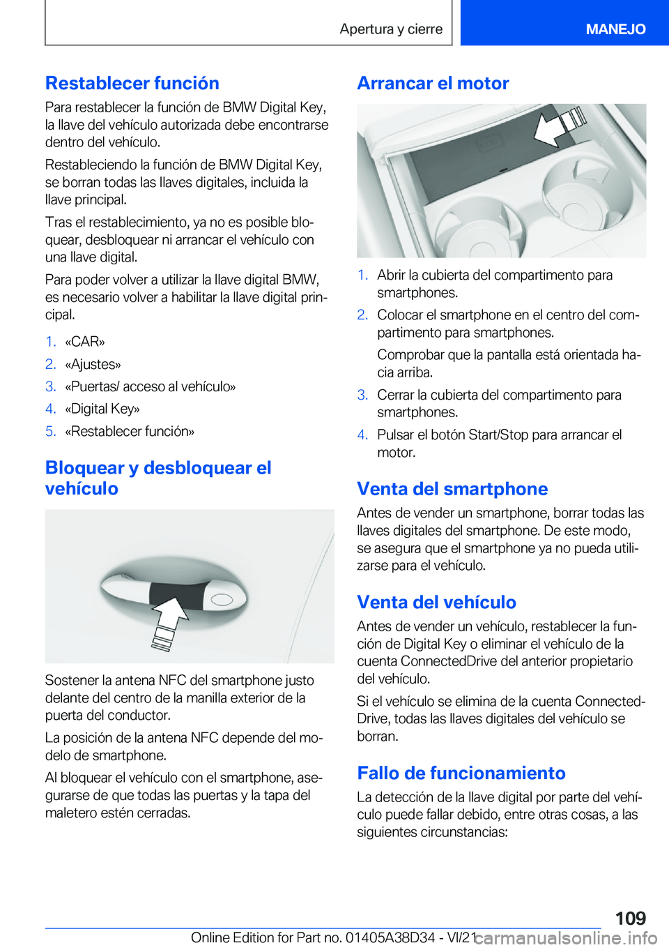 BMW 8 SERIES 2022  Manuales de Empleo (in Spanish) �R�e�s�t�a�b�l�e�c�e�r��f�u�n�c�i�