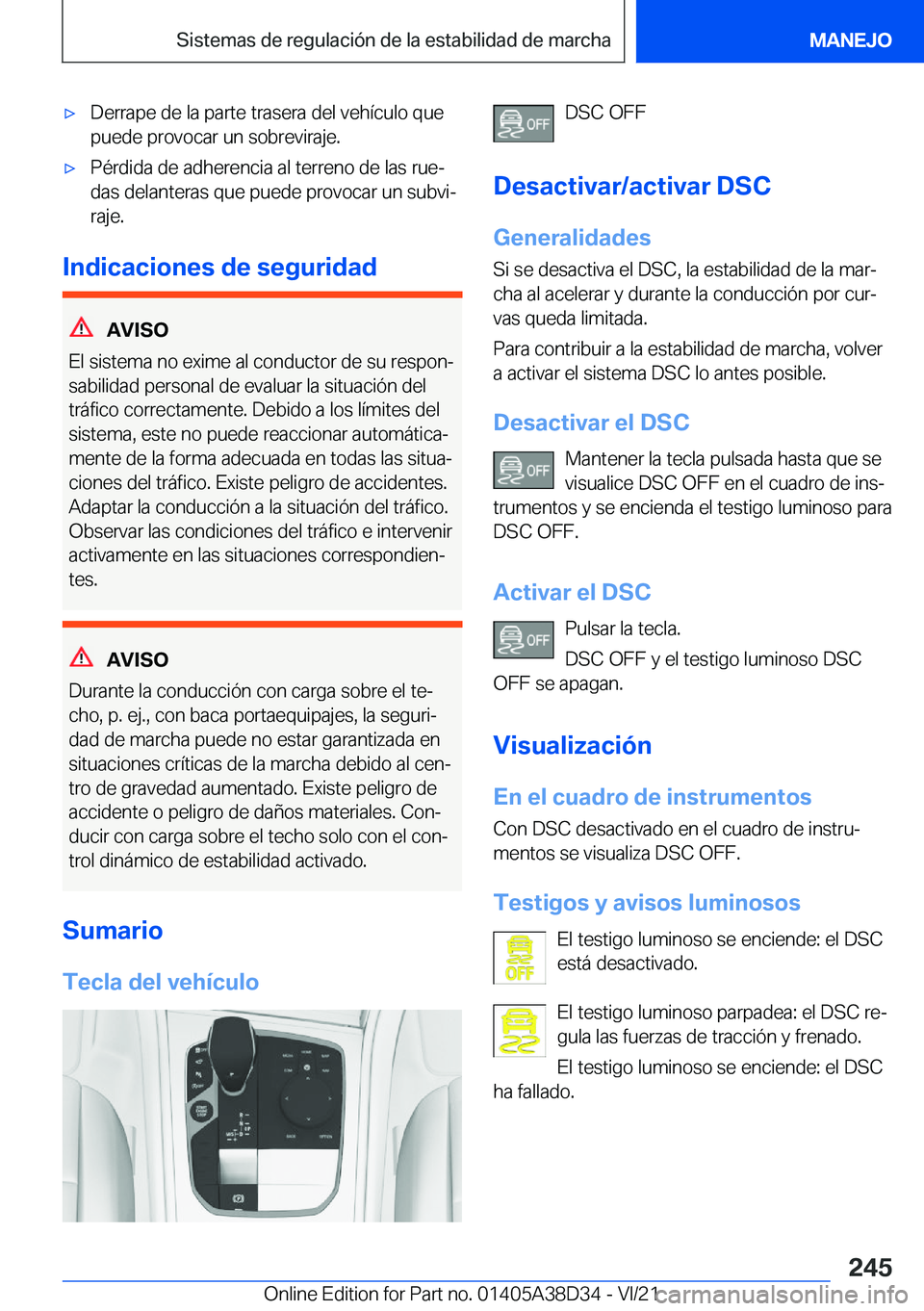 BMW 8 SERIES 2022  Manuales de Empleo (in Spanish) x�D�e�r�r�a�p�e��d�e��l�a��p�a�r�t�e��t�r�a�s�e�r�a��d�e�l��v�e�h�
