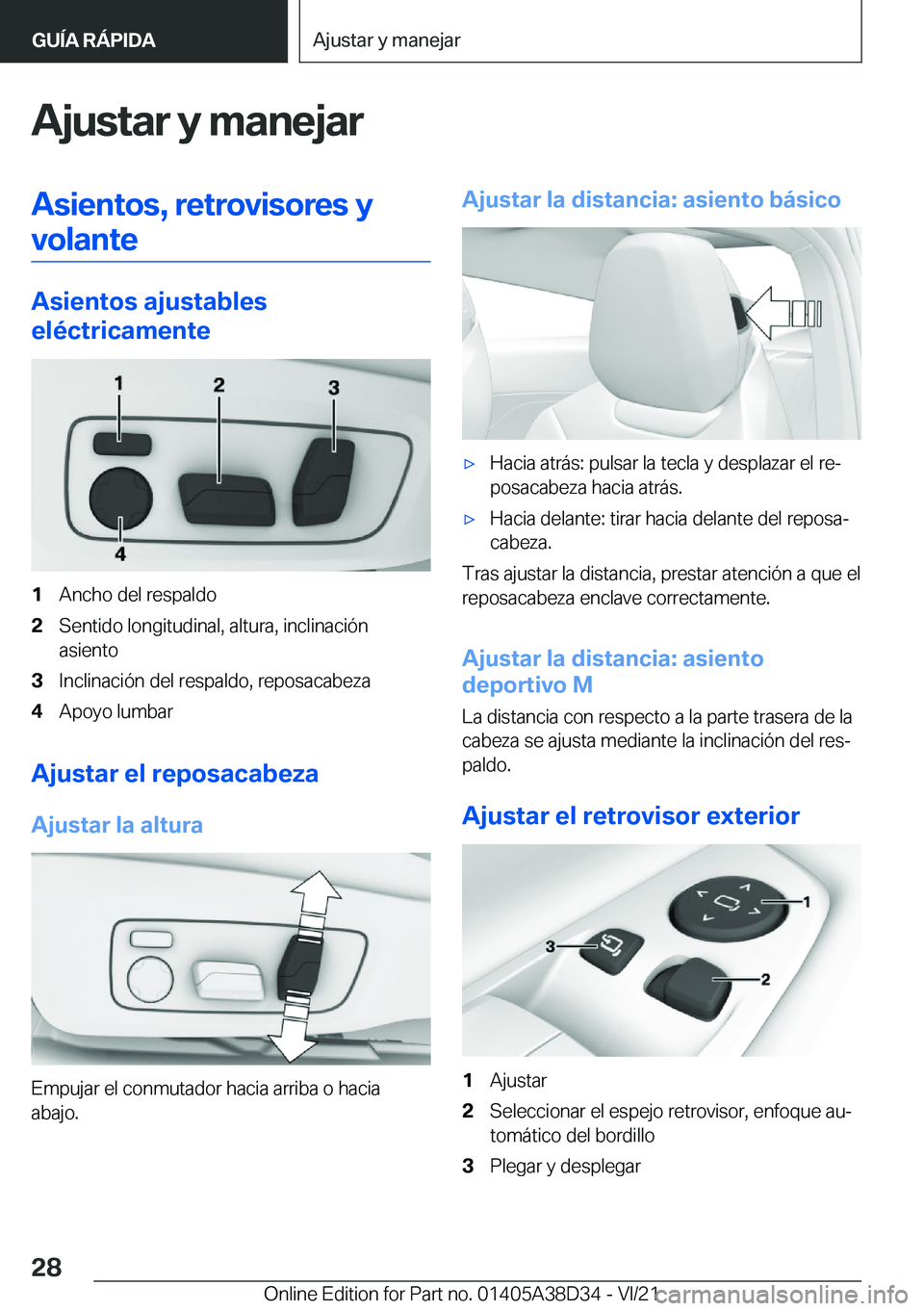 BMW 8 SERIES 2022  Manuales de Empleo (in Spanish) �A�j�u�s�t�a�r��y��m�a�n�e�j�a�r�A�s�i�e�n�t�o�s�,��r�e�t�r�o�v�i�s�o�r�e�s��y
�v�o�l�a�n�t�e
�A�s�i�e�n�t�o�s��a�j�u�s�t�a�b�l�e�s
�e�l�