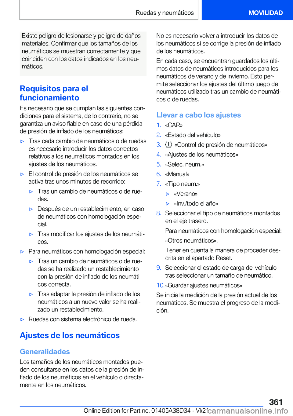 BMW 8 SERIES 2022  Manuales de Empleo (in Spanish) �E�x�i�s�t�e��p�e�l�i�g�r�o��d�e��l�e�s�i�o�n�a�r�s�e��y��p�e�l�i�g�r�o��d�e��d�a�
