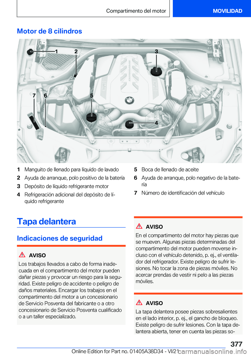 BMW 8 SERIES 2022  Manuales de Empleo (in Spanish) �M�o�t�o�r��d�e��8��c�i�l�i�n�d�r�o�s�1�M�a�n�g�u�i�t�o��d�e��l�l�e�n�a�d�o��p�a�r�a��l�