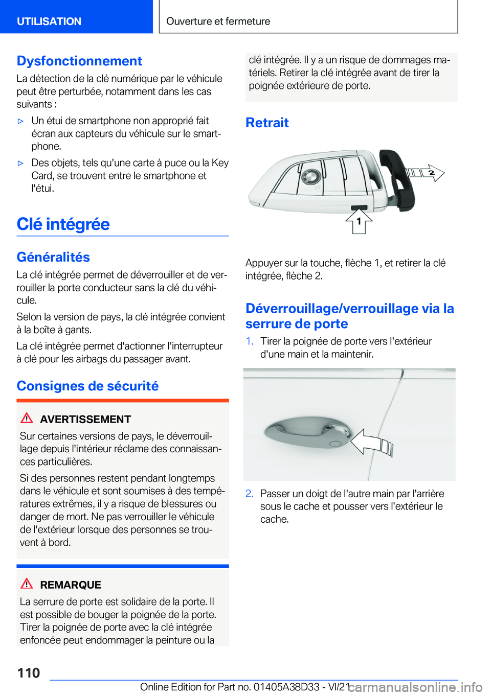 BMW 8 SERIES 2022  Notices Demploi (in French) �D�y�s�f�o�n�c�t�i�o�n�n�e�m�e�n�t
�L�a��d�é�t�e�c�t�i�o�n��d�e��l�a��c�l�é��n�u�m�é�r�i�q�u�e��p�a�r��l�e��v�é�h�i�c�u�l�e
�p�e�u�t��ê�t�r�e��p�e�r�t�u�r�b�é�e�,��n�o�t�a�m�m�e�n�t�