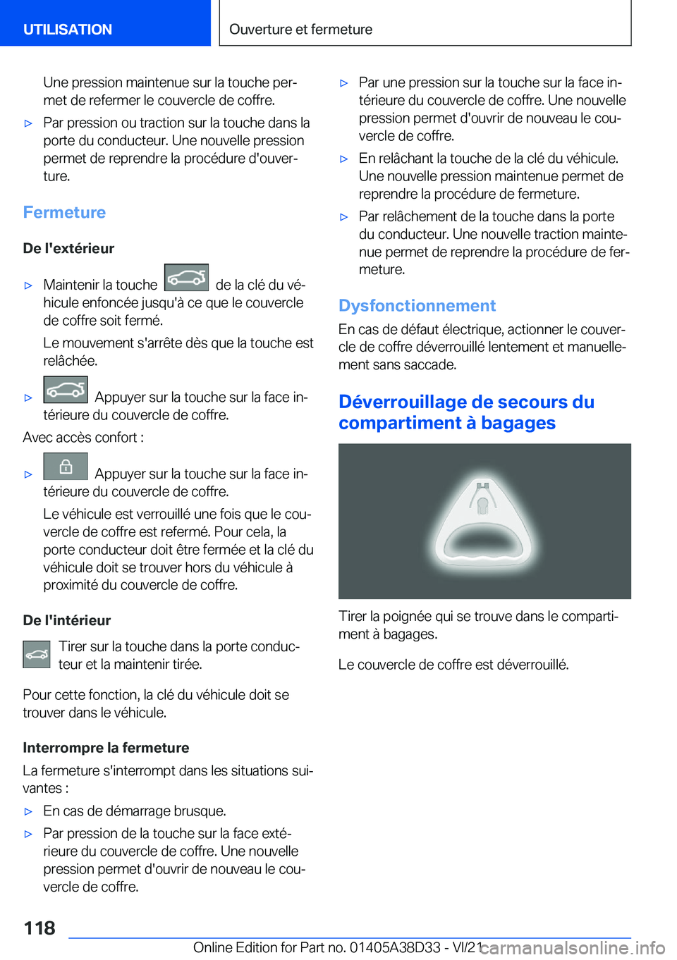 BMW 8 SERIES 2022  Notices Demploi (in French) �U�n�e��p�r�e�s�s�i�o�n��m�a�i�n�t�e�n�u�e��s�u�r��l�a��t�o�u�c�h�e��p�e�rj�m�e�t��d�e��r�e�f�e�r�m�e�r��l�e��c�o�u�v�e�r�c�l�e��d�e��c�o�f�f�r�e�.'x�P�a�r��p�r�e�s�s�i�o�n��o�u��t