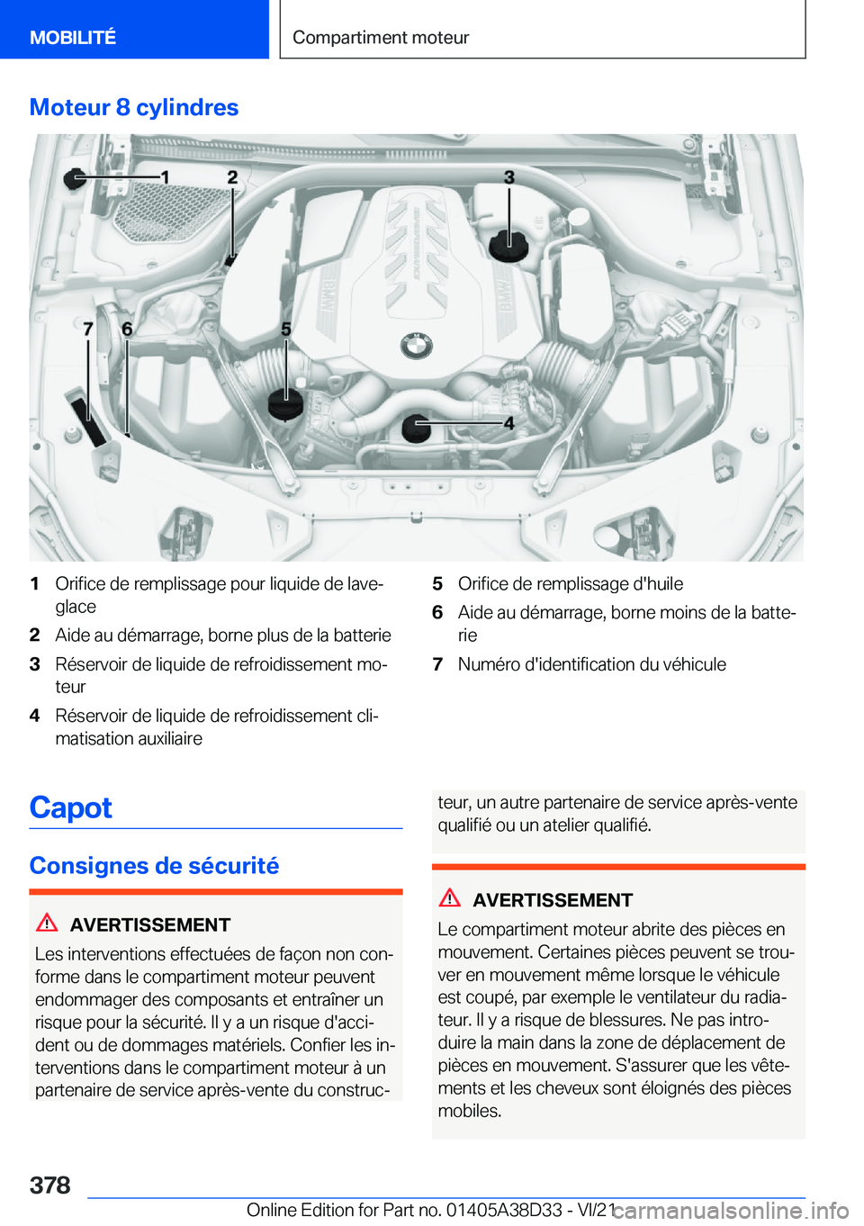 BMW 8 SERIES 2022  Notices Demploi (in French) �M�o�t�e�u�r��8��c�y�l�i�n�d�r�e�s�1�O�r�i�f�i�c�e��d�e��r�e�m�p�l�i�s�s�a�g�e��p�o�u�r��l�i�q�u�i�d�e��d�e��l�a�v�e�-
�g�l�a�c�e�2�A�i�d�e��a�u��d�é�m�a�r�r�a�g�e�,��b�o�r�n�e��p�l�u�s�