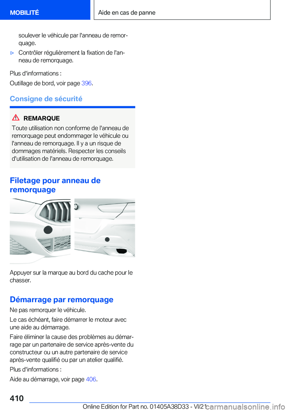 BMW 8 SERIES 2022  Notices Demploi (in French) �s�o�u�l�e�v�e�r��l�e��v�é�h�i�c�u�l�e��p�a�r��l�'�a�n�n�e�a�u��d�e��r�e�m�o�rj
�q�u�a�g�e�.'x�C�o�n�t�r�