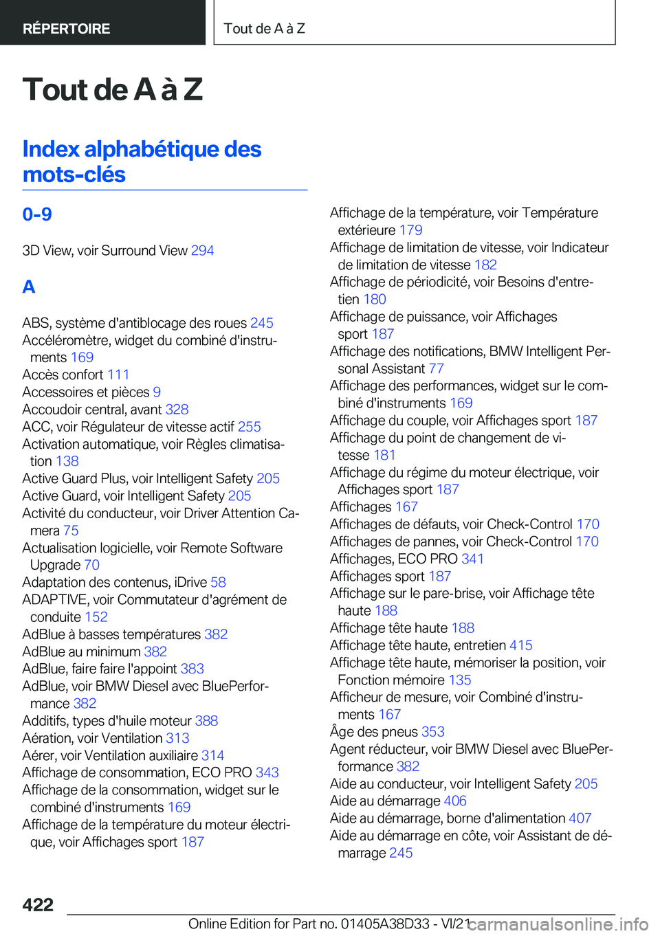 BMW 8 SERIES 2022  Notices Demploi (in French) �T�o�u�t��d�e��A��