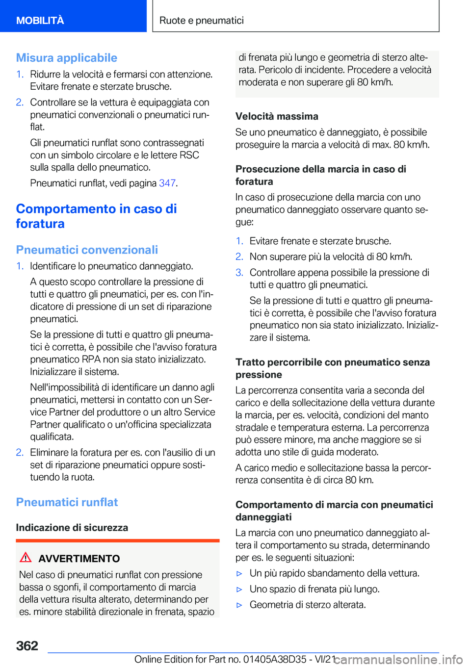 BMW 8 SERIES 2022  Libretti Di Uso E manutenzione (in Italian) �M�i�s�u�r�a��a�p�p�l�i�c�a�b�i�l�e�1�.�R�i�d�u�r�r�e��l�a��v�e�l�o�c�i�t�