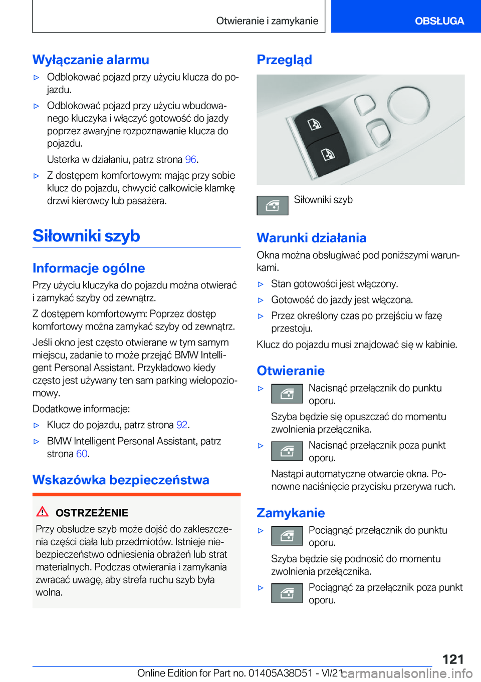 BMW 8 SERIES 2022  Instrukcja obsługi (in Polish) �W�y�ł�ą�c�z�a�n�i�e��a�l�a�r�m�u'x�O�d�b�l�o�k�o�w�a�