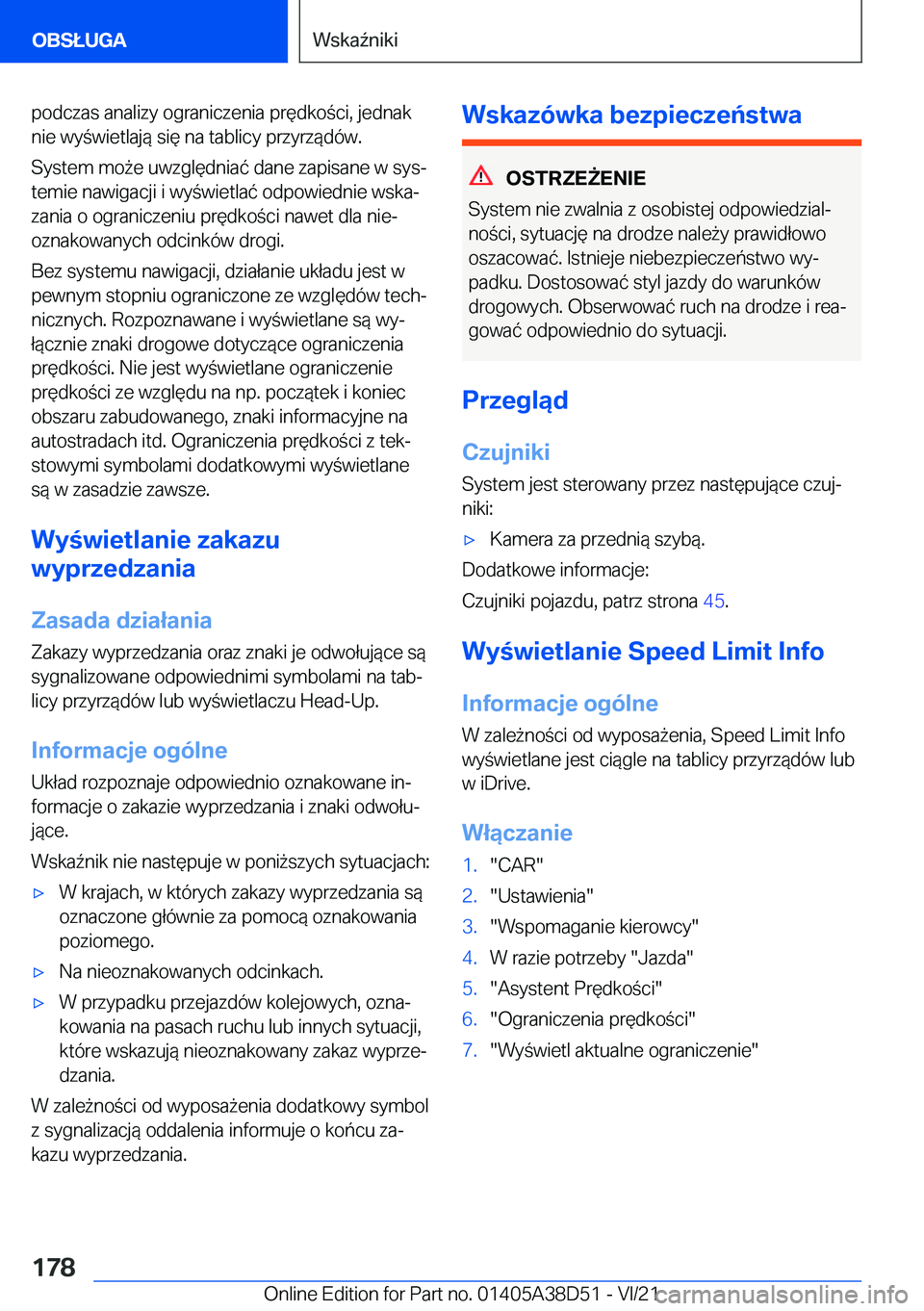 BMW 8 SERIES 2022  Instrukcja obsługi (in Polish) �p�o�d�c�z�a�s��a�n�a�l�i�z�y��o�g�r�a�n�i�c�z�e�n�i�a��p�r�