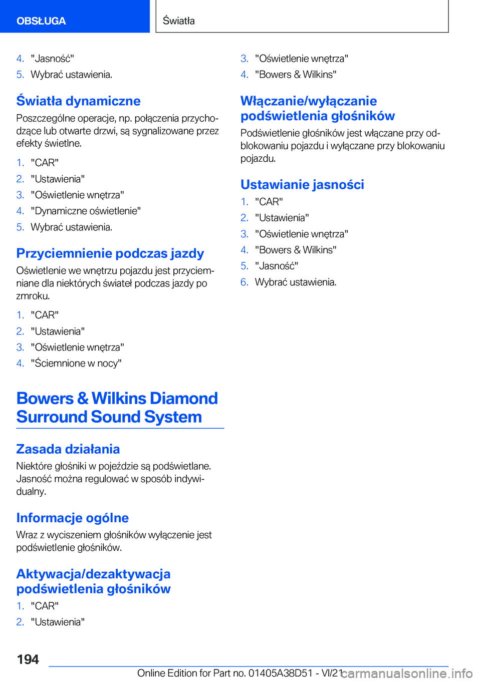 BMW 8 SERIES 2022  Instrukcja obsługi (in Polish) �4�.��J�a�s�n�o�