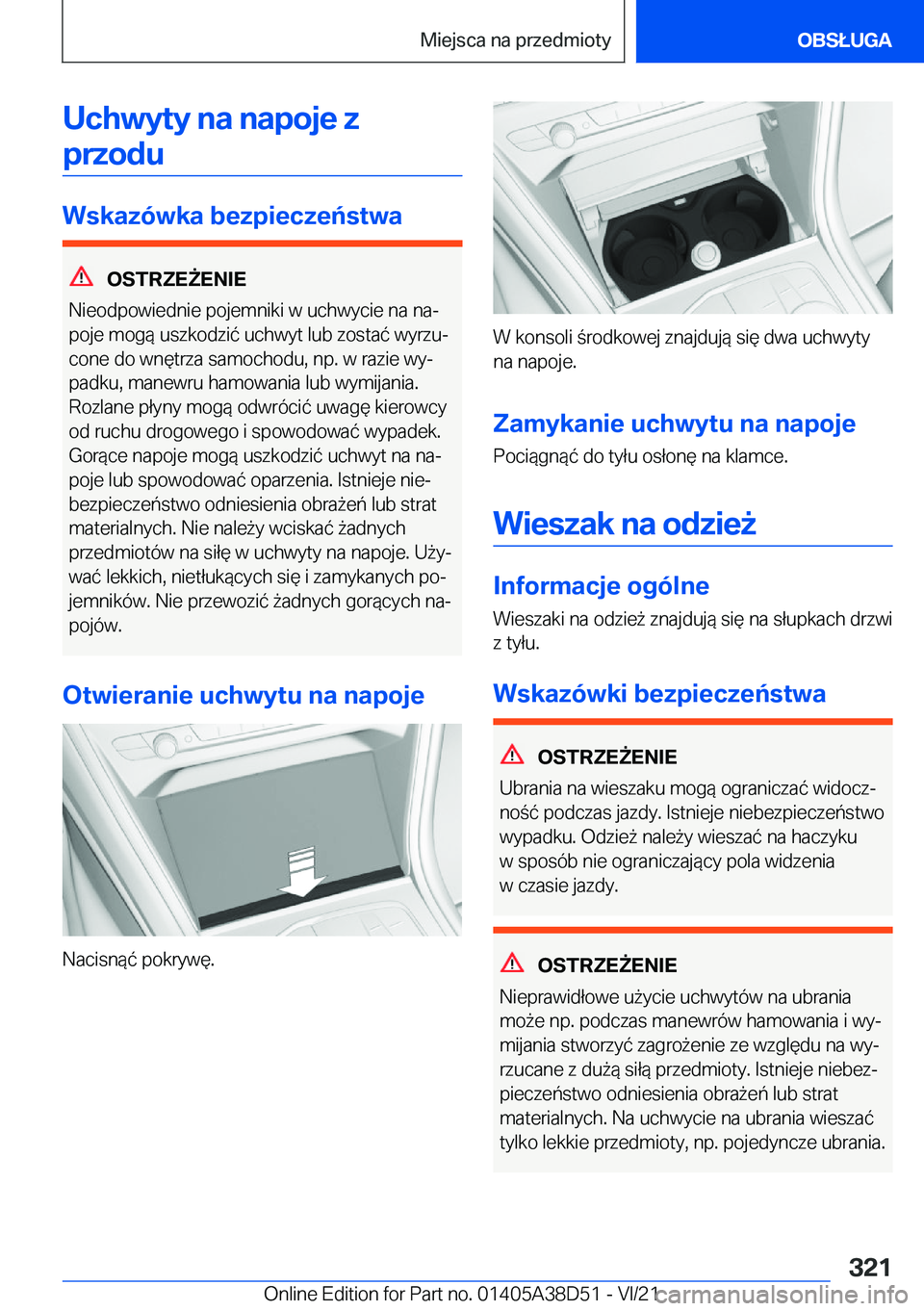 BMW 8 SERIES 2022  Instrukcja obsługi (in Polish) �U�c�h�w�y�t�y��n�a��n�a�p�o�j�e��z�p�r�z�o�d�u
�W�s�k�a�z�