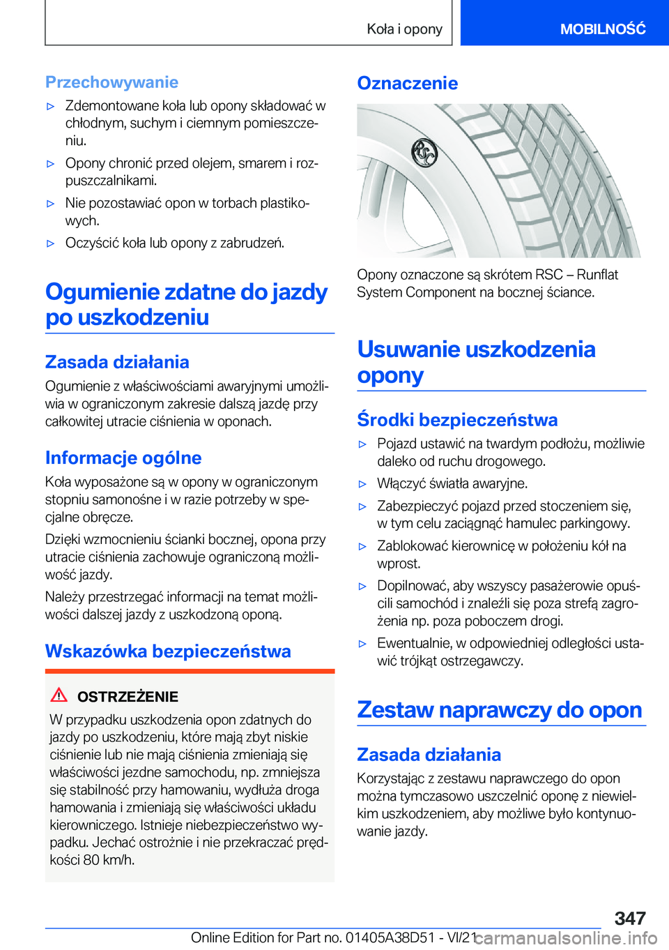 BMW 8 SERIES 2022  Instrukcja obsługi (in Polish) �P�r�z�e�c�h�o�w�y�w�a�n�i�e'x�Z�d�e�m�o�n�t�o�w�a�n�e��k�o�ł�a��l�u�b��o�p�o�n�y��s�k�ł�a�d�o�w�a�