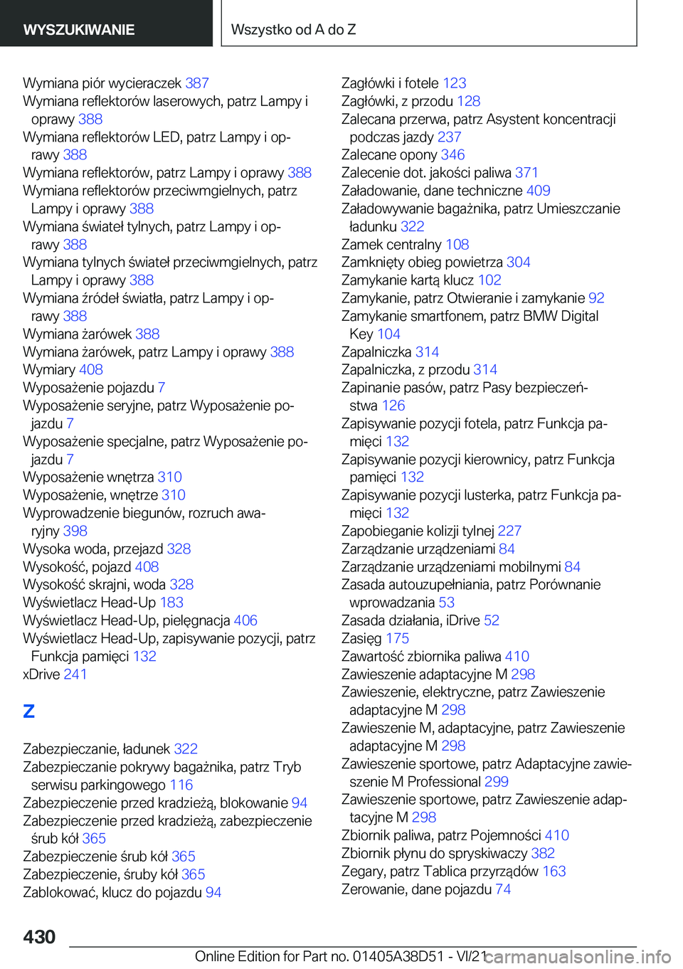 BMW 8 SERIES 2022  Instrukcja obsługi (in Polish) �W�y�m�i�a�n�a��p�i�