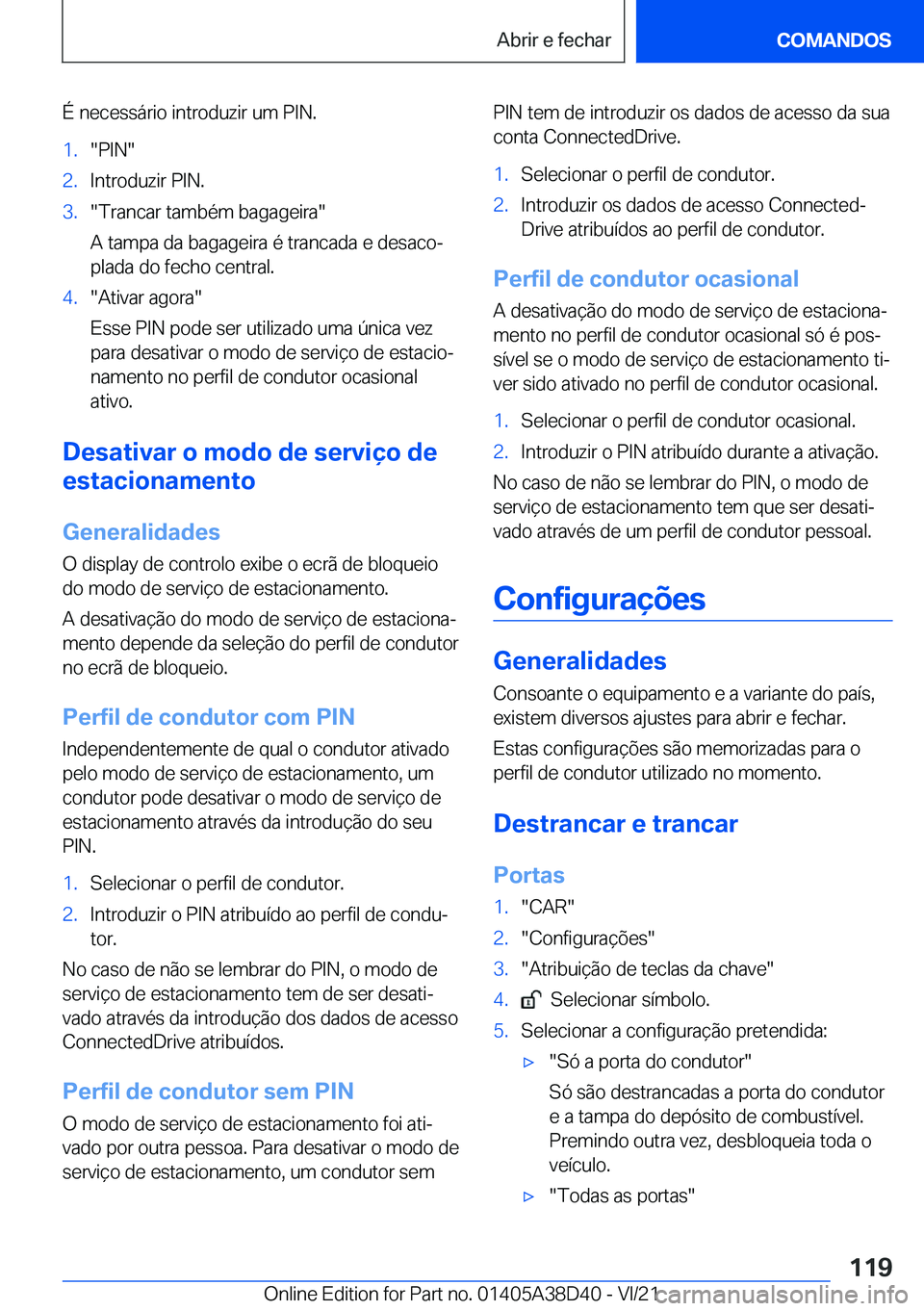 BMW 8 SERIES 2022  Manual do condutor (in Portuguese) �