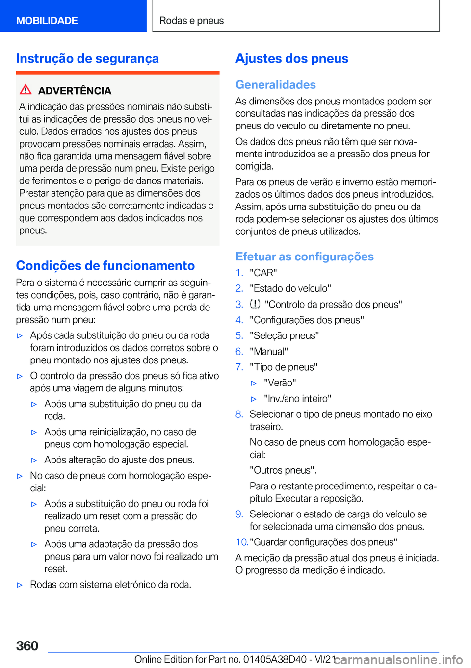 BMW 8 SERIES 2022  Manual do condutor (in Portuguese) �I�n�s�t�r�u�
