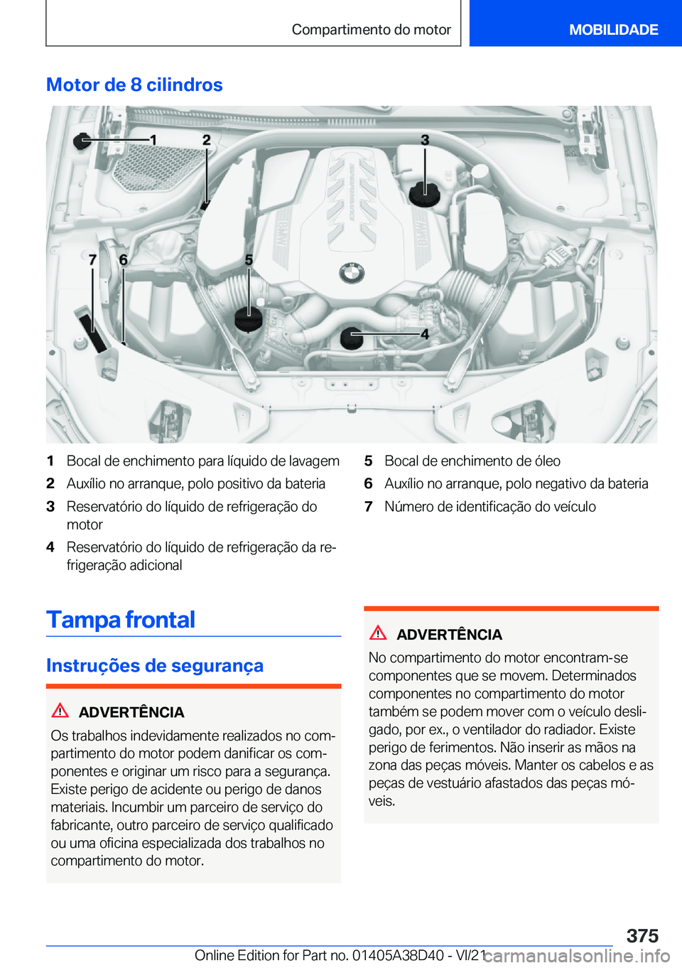 BMW 8 SERIES 2022  Manual do condutor (in Portuguese) �M�o�t�o�r��d�e��8��c�i�l�i�n�d�r�o�s�1�B�o�c�a�l��d�e��e�n�c�h�i�m�e�n�t�o��p�a�r�a��l�