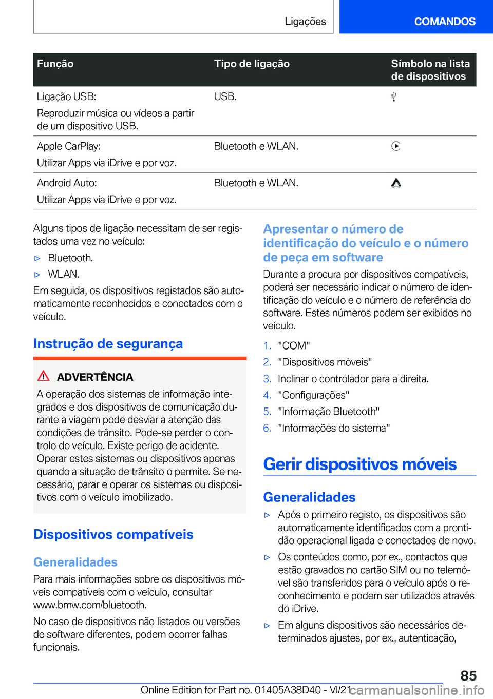 BMW 8 SERIES 2022  Manual do condutor (in Portuguese) �F�u�n�