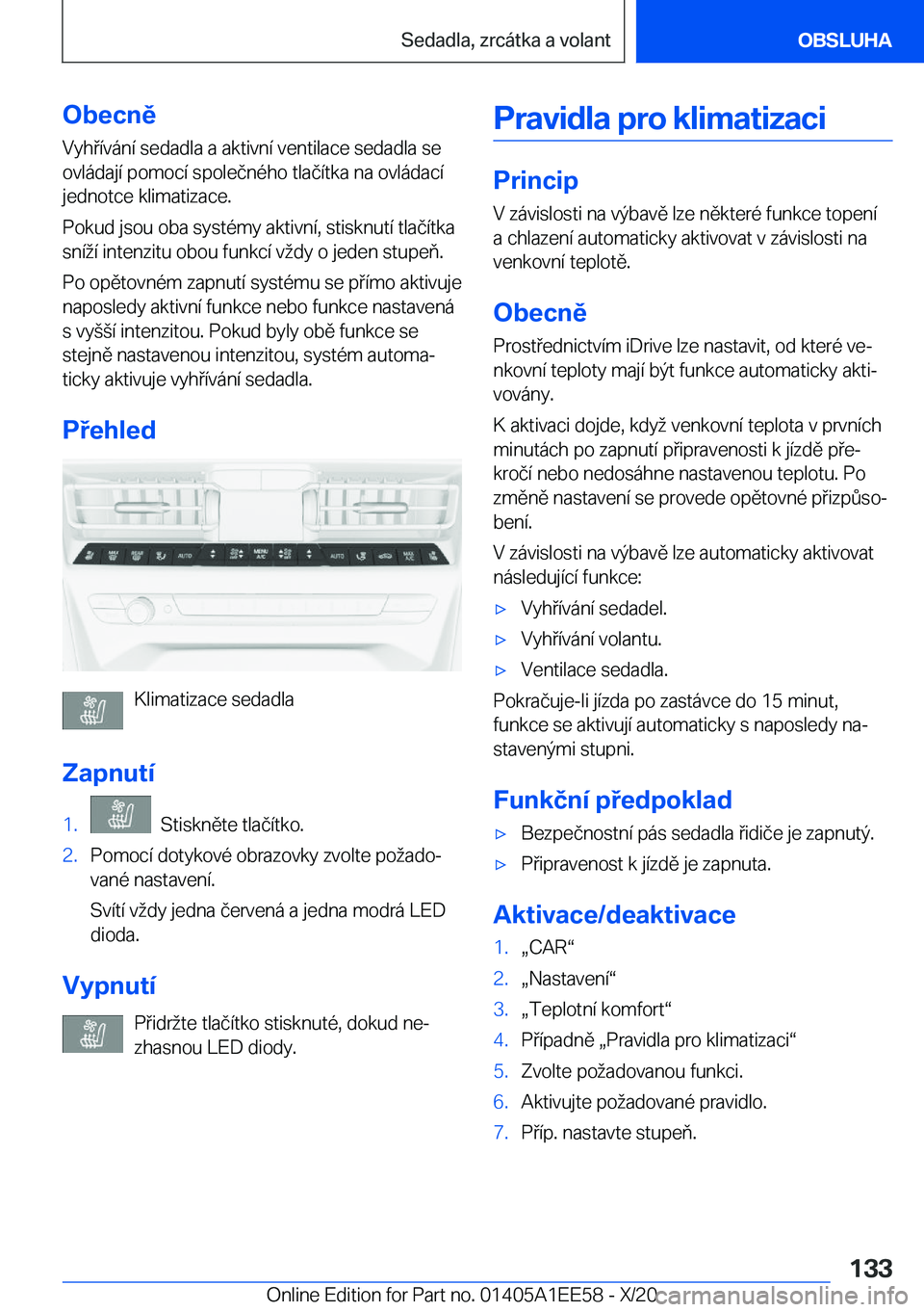 BMW 8 SERIES CONVERTIBLE 2021  Návod na použití (in Czech) �O�b�e�c�n�ě�V�y�h�