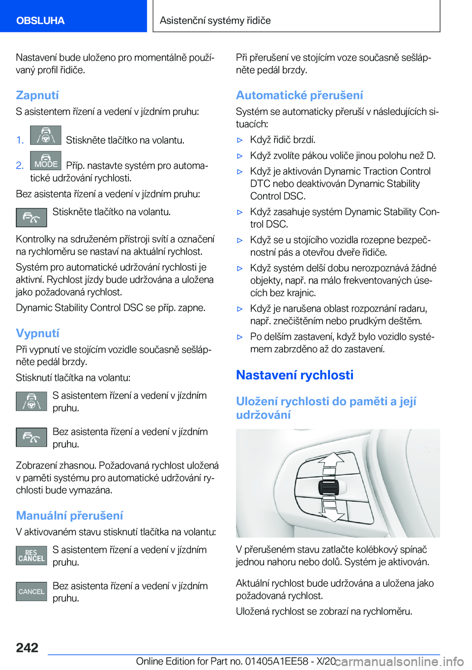 BMW 8 SERIES CONVERTIBLE 2021  Návod na použití (in Czech) �N�a�s�t�a�v�e�n�