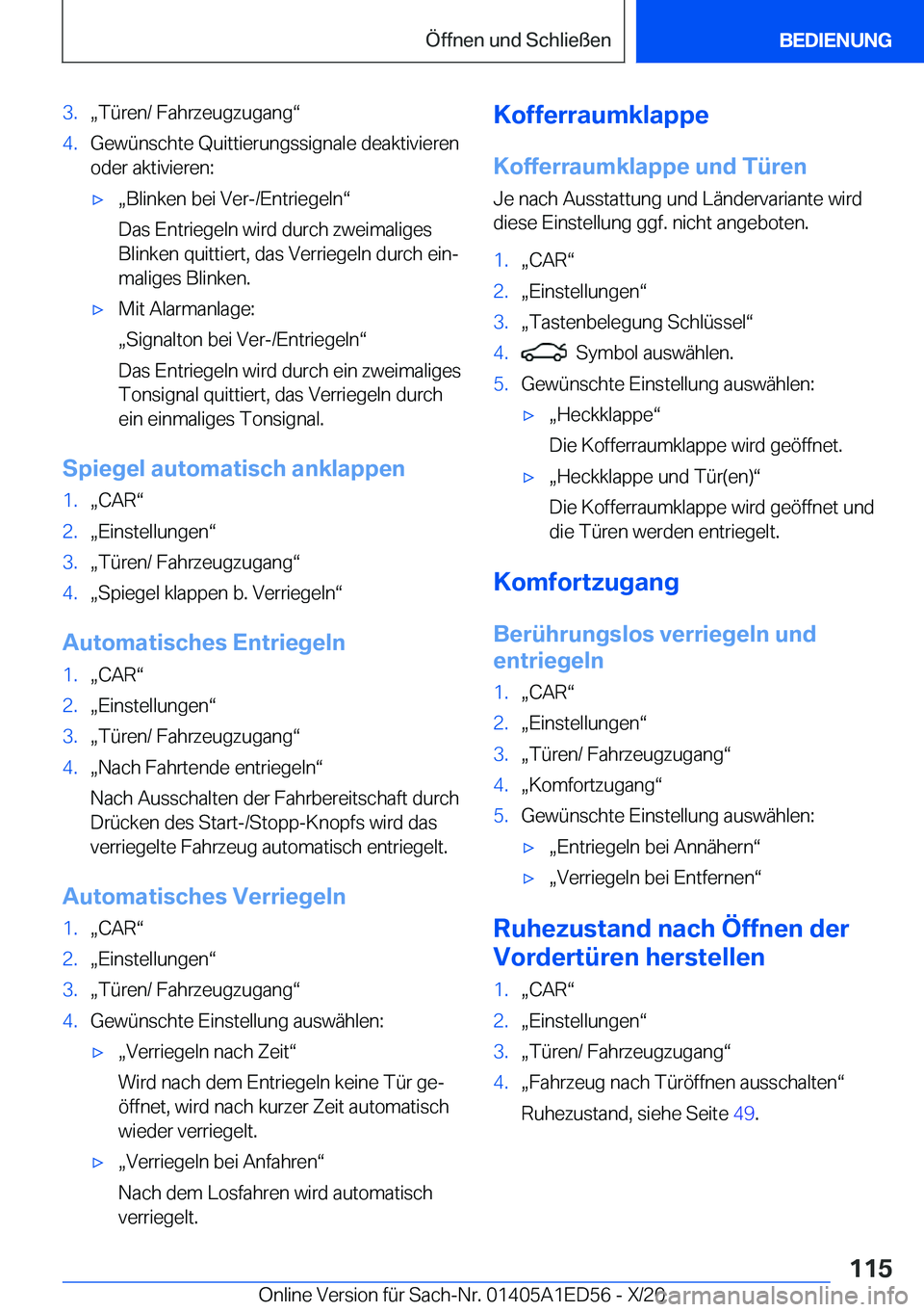 BMW 8 SERIES CONVERTIBLE 2021  Betriebsanleitungen (in German) �3�.x�T�