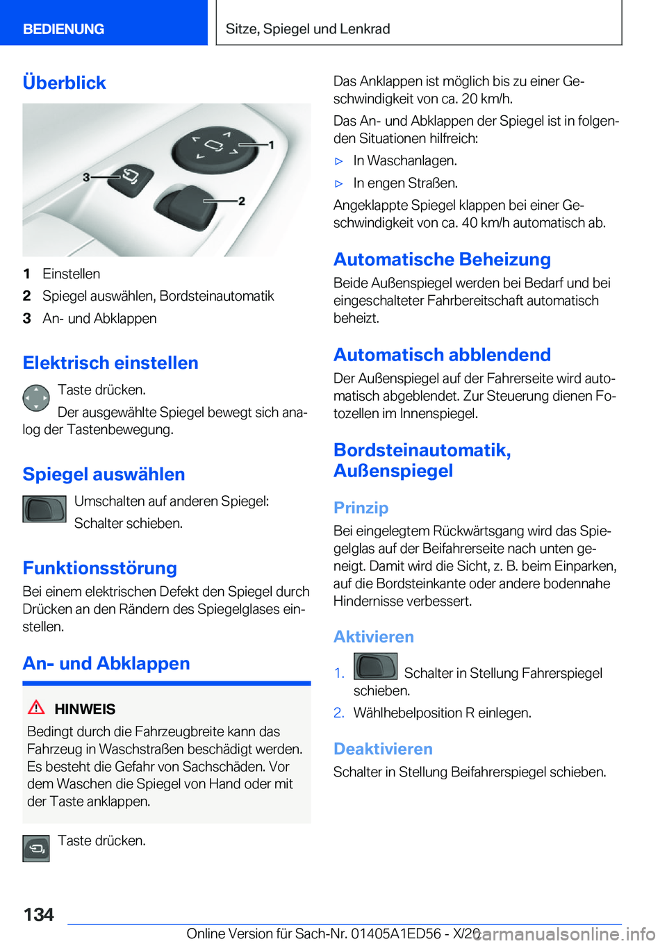 BMW 8 SERIES CONVERTIBLE 2021  Betriebsanleitungen (in German) �