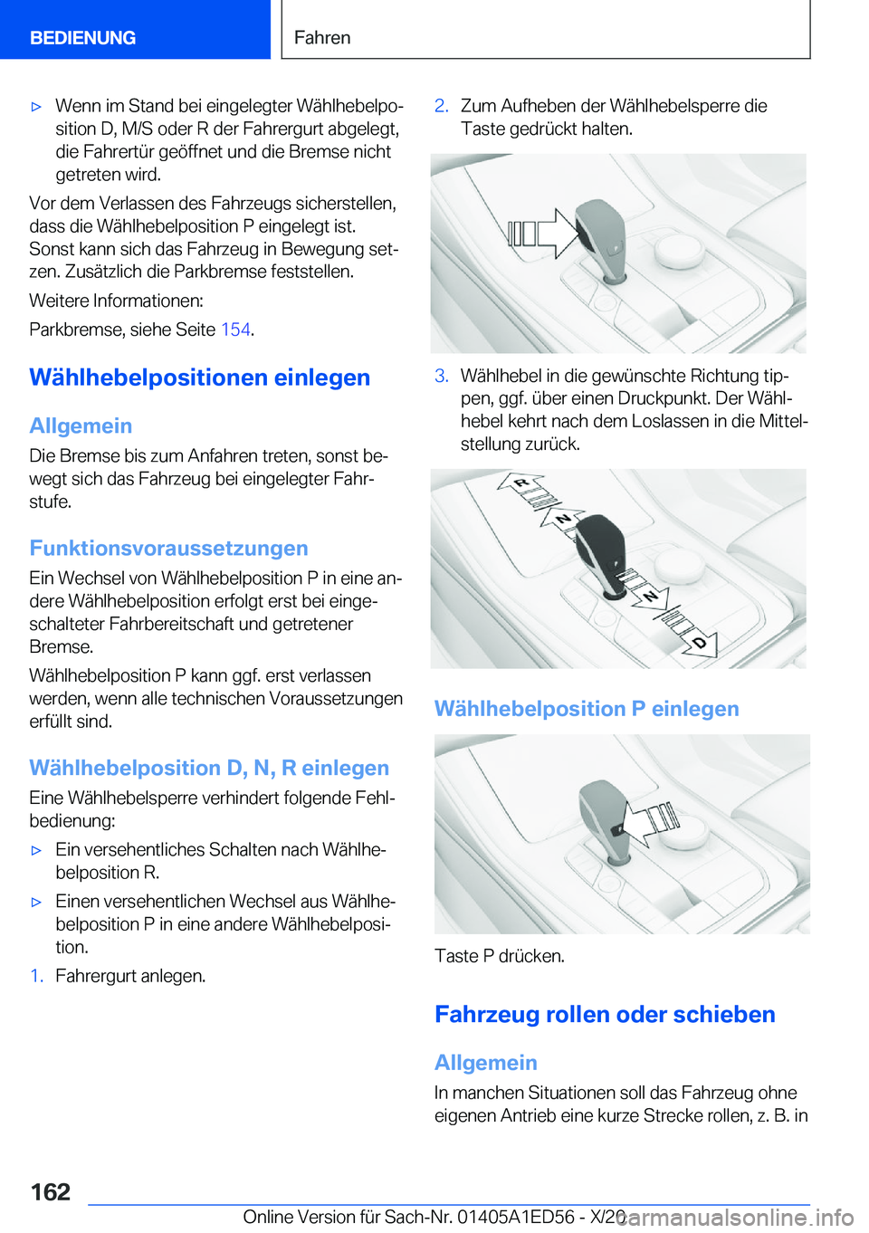 BMW 8 SERIES CONVERTIBLE 2021  Betriebsanleitungen (in German) x�W�e�n�n��i�m��S�t�a�n�d��b�e�i��e�i�n�g�e�l�e�g�t�e�r��W�