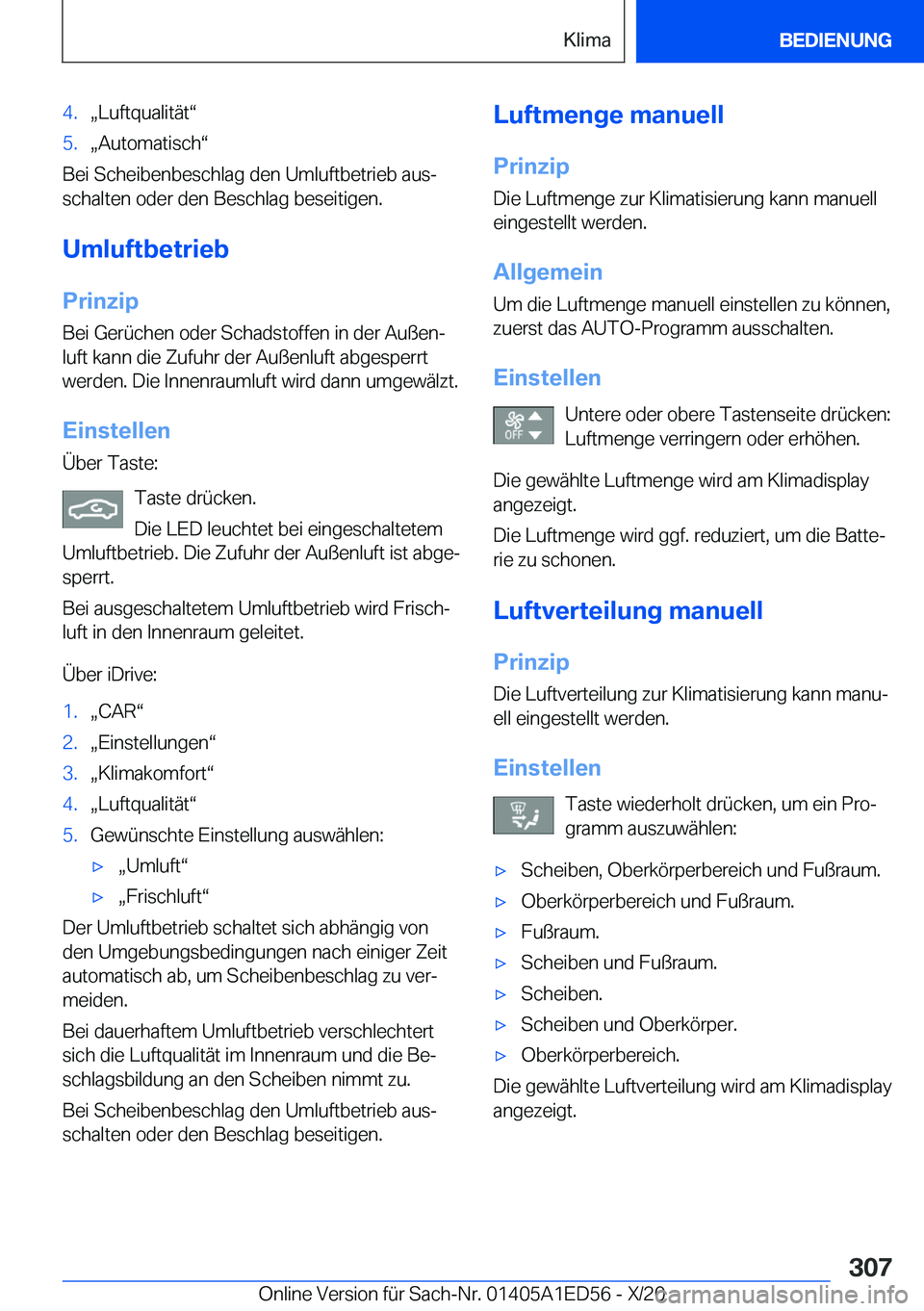 BMW 8 SERIES CONVERTIBLE 2021  Betriebsanleitungen (in German) �4�.x�L�u�f�t�q�u�a�l�i�t�