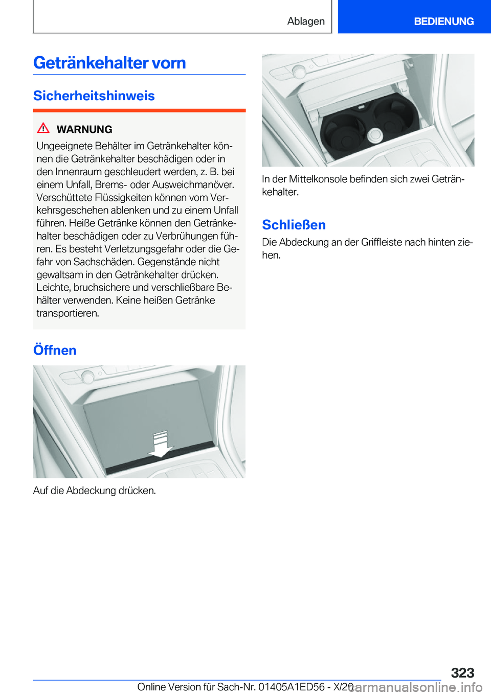 BMW 8 SERIES CONVERTIBLE 2021  Betriebsanleitungen (in German) �G�e�t�r�