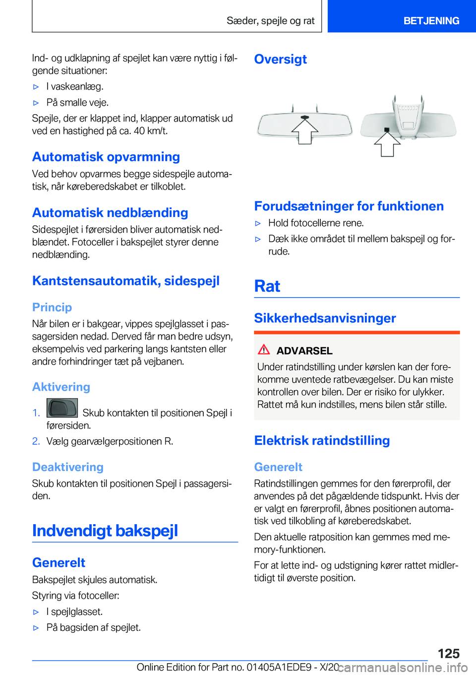 BMW 8 SERIES CONVERTIBLE 2021  InstruktionsbØger (in Danish) �I�n�d�-��o�g��u�d�k�l�a�p�n�i�n�g��a�f��s�p�e�j�l�e�t��k�a�n��v�æ�r�e��n�y�t�t�i�g��i��f�